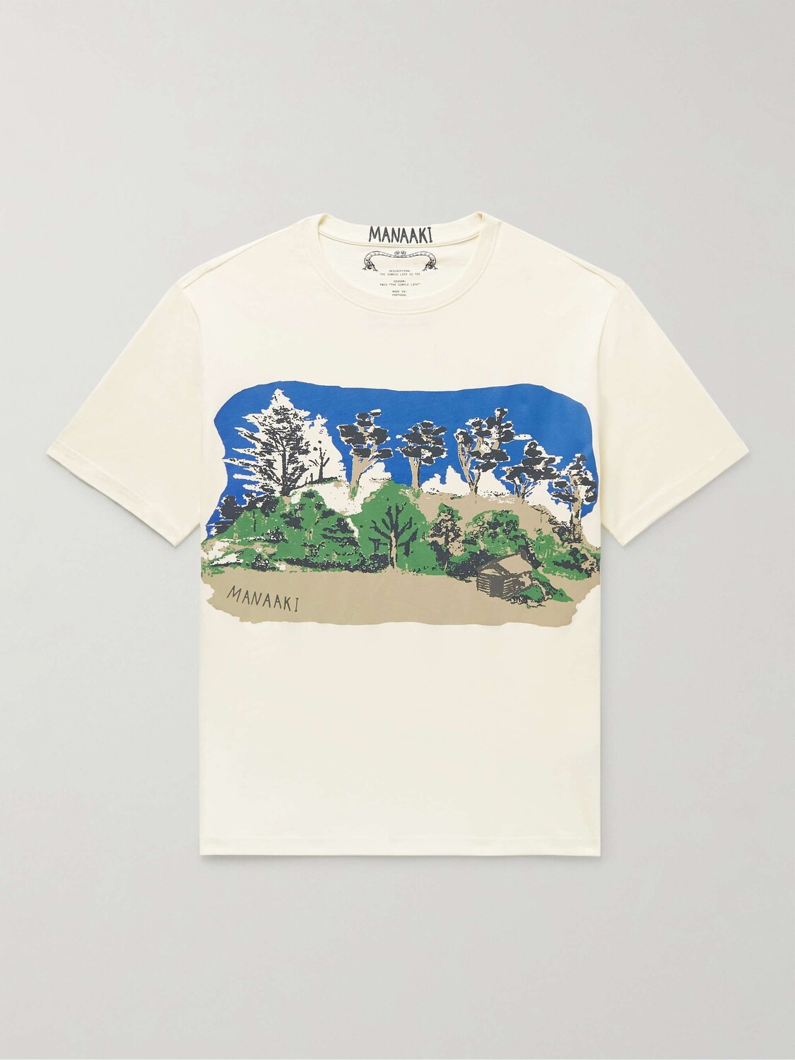 

Футболка из хлопкового джерси с принтом The Simple Life Manaaki, белый