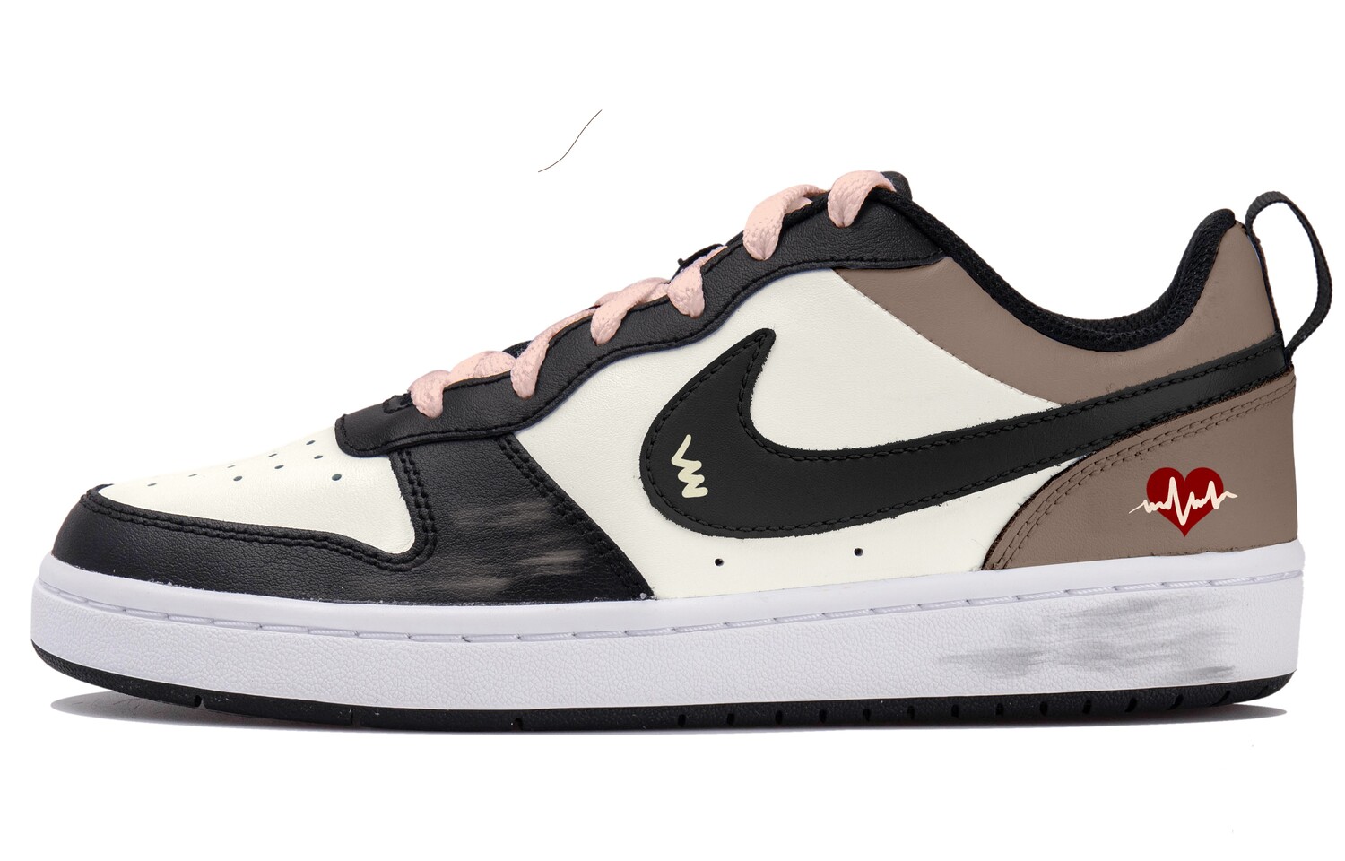 

Кроссовки Nike Court Borough 2 Skateboarding Shoes Women's Low-top Black/beige/brown, черный