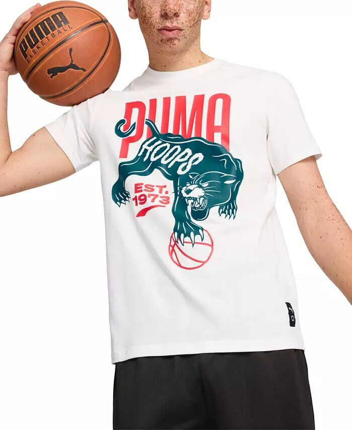 

Мужская футболка с рисунком Winning Shot Puma, белый