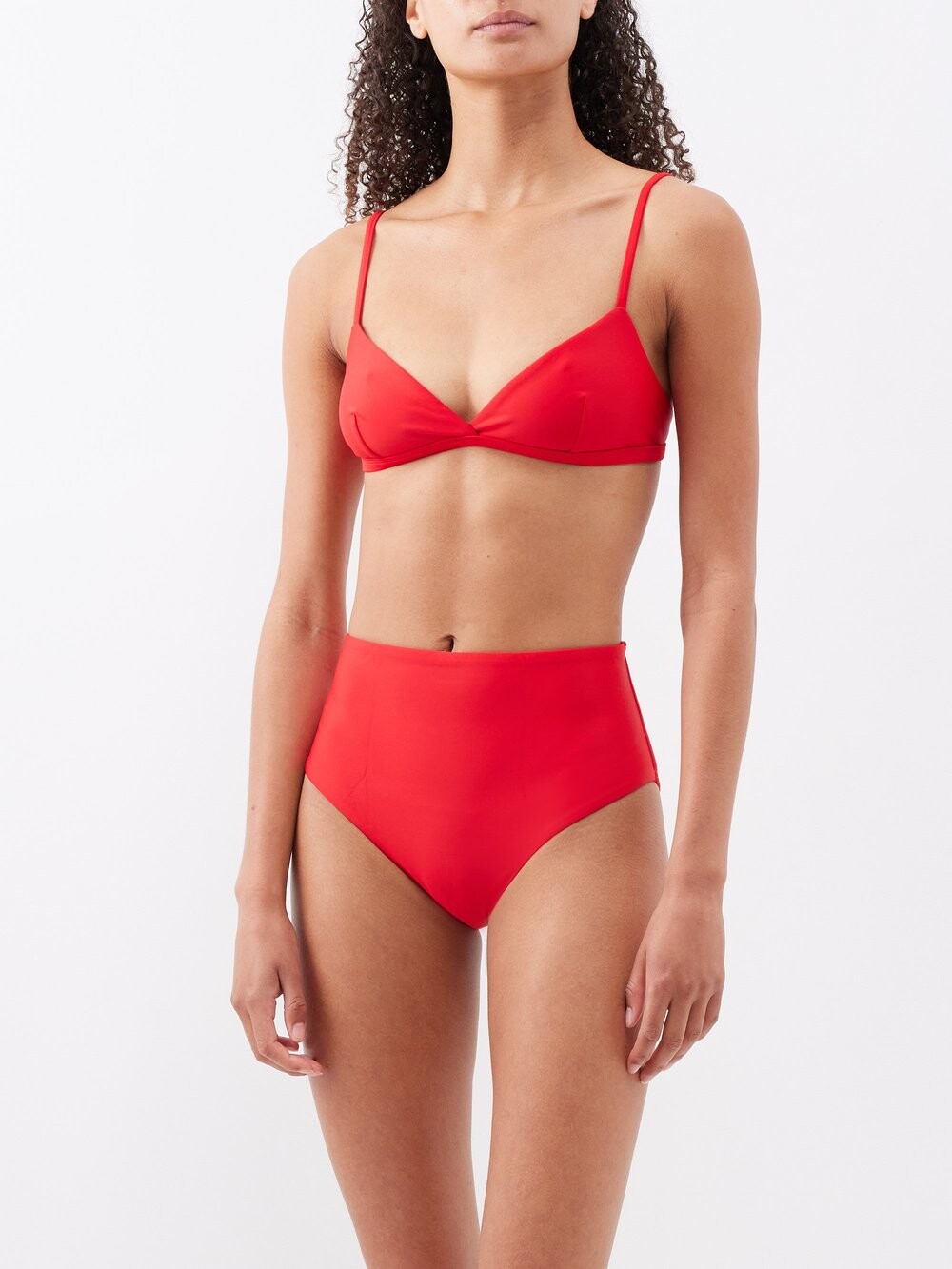 

Лиф бикини tri crop из переработанного волокна Matteau, красный