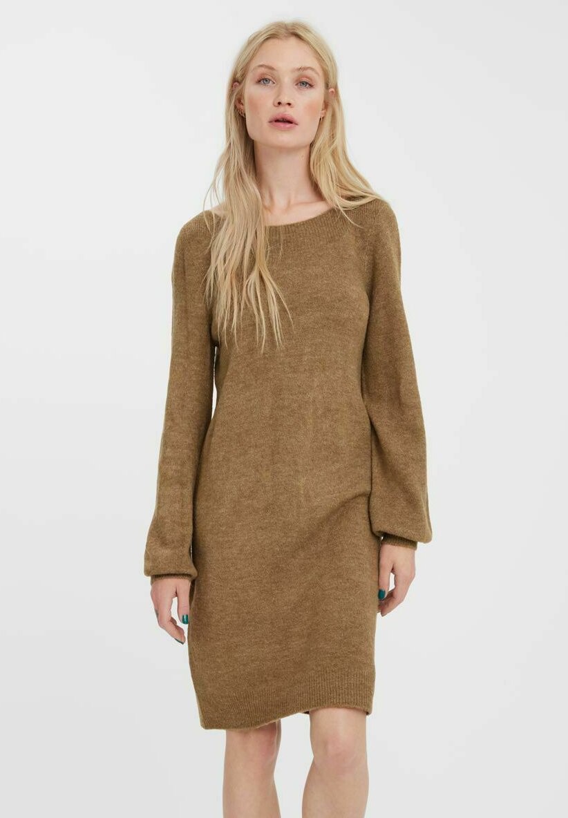 

Платье шитье Vero Moda LANGE BALLONÄRMEL UND U-BOOT-AUSSCHNITT, цвет sepia tint