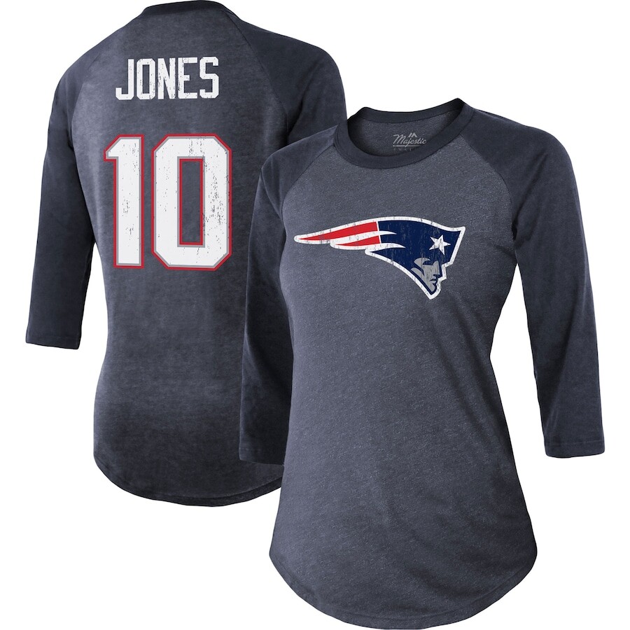 

Футболка с именем и номером Majestic Threads New England Patriots, нави