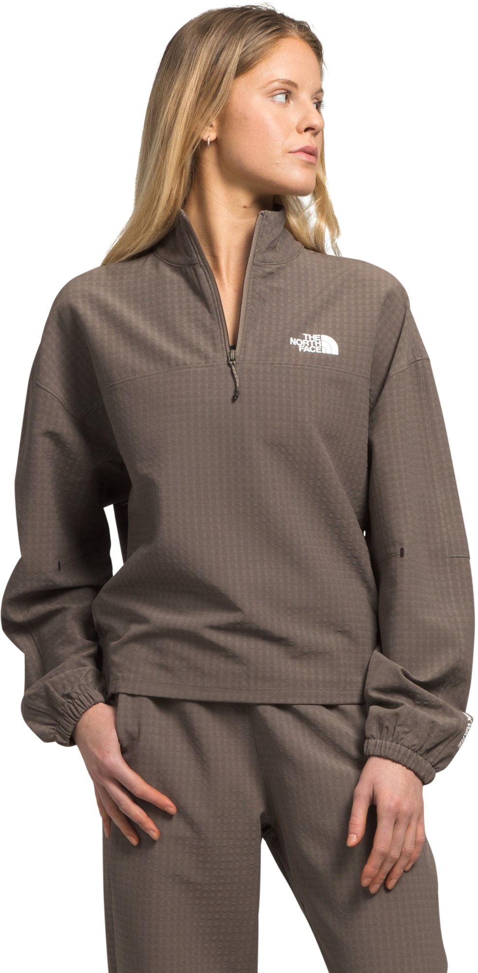 Пуловер с молнией до четверти Tekware Grid — женский The North Face, коричневый