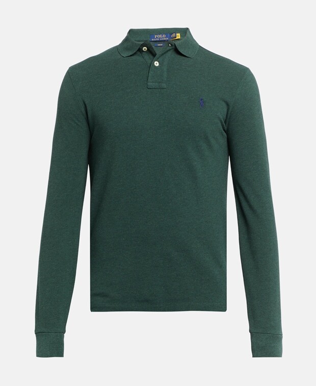 

Рубашка-поло с длинными рукавами Polo Ralph Lauren, темно-зеленый
