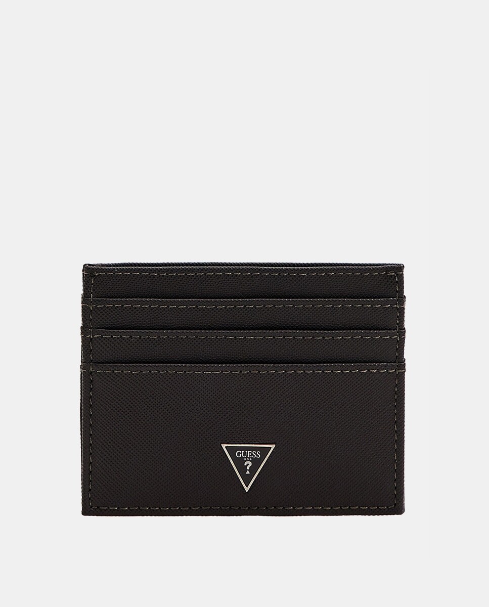 

Черная визитница с логотипом Guess, черный