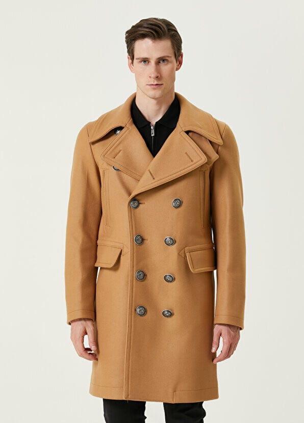 

Светло-коричневое шерстяное пальто Dsquared2, Коричневый