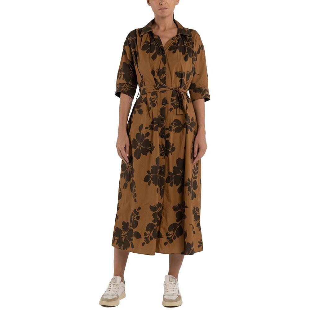 

Длинное платье Replay W9094.000.74949 3/4 Sleeve, коричневый