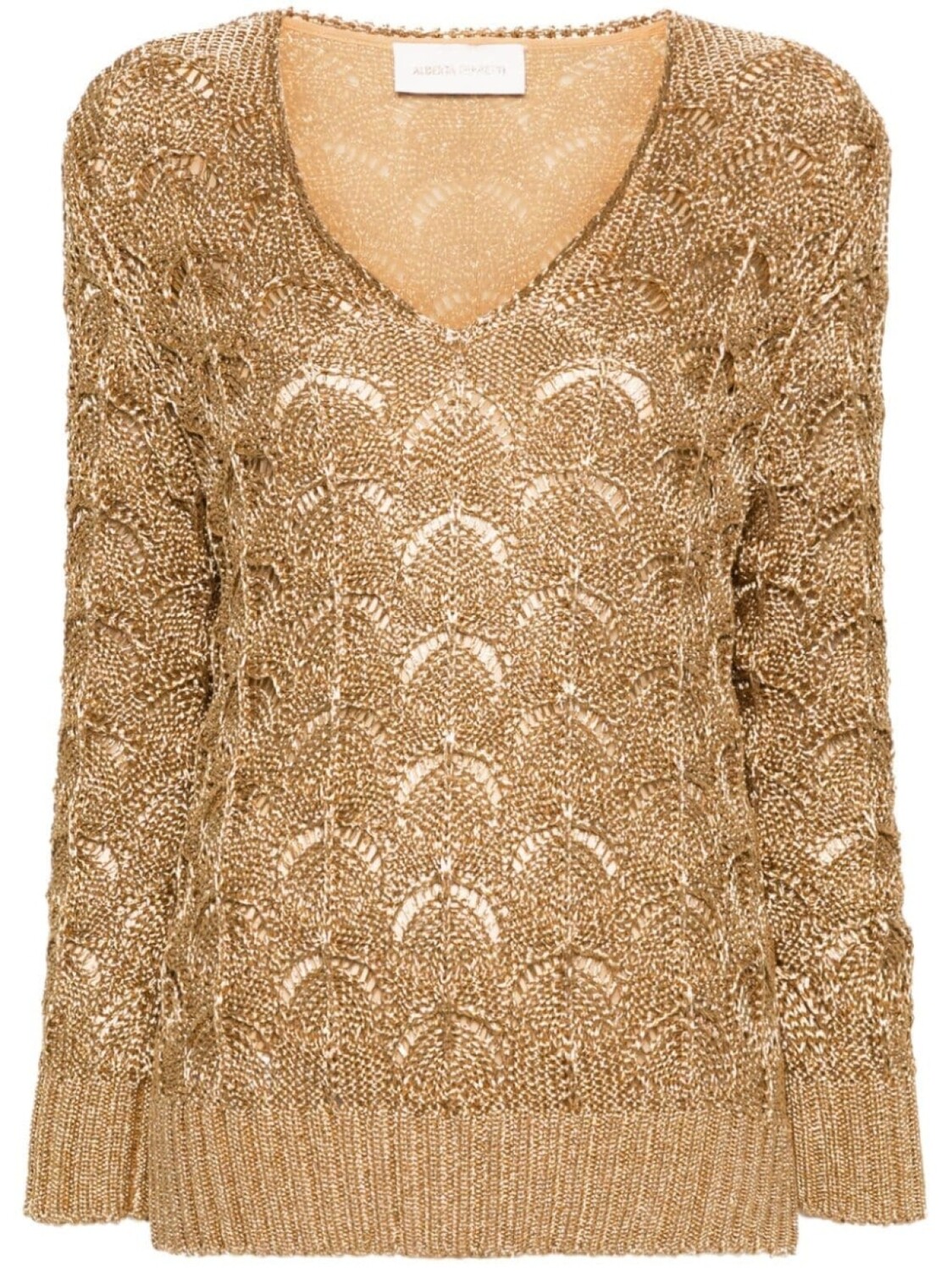 

Alberta Ferretti джемпер с эффектом металлик, золотой