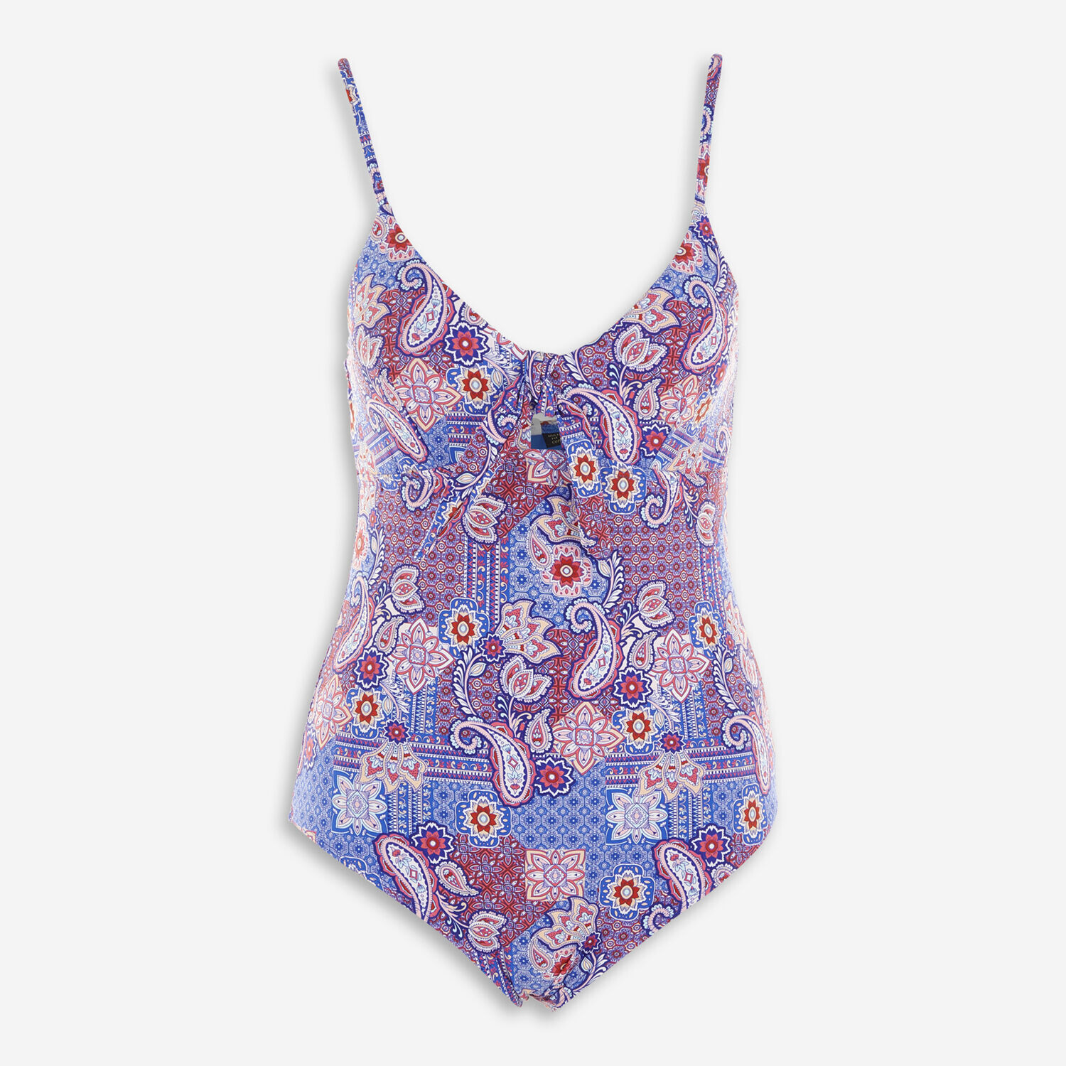 

Сине-красный купальник с узором пейсли Niptuck Swim