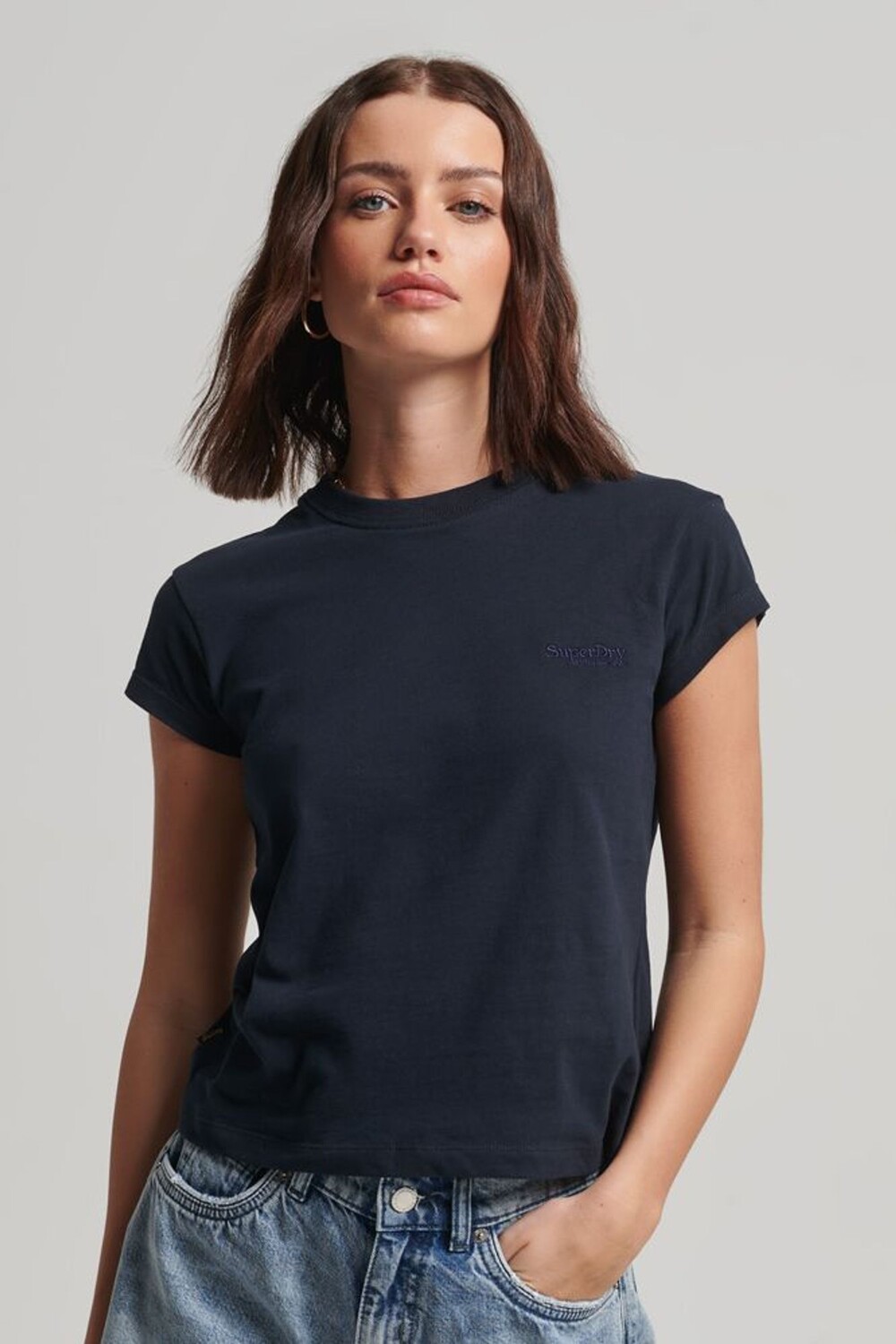 

Винтажная футболка с логотипом и короткими рукавами Superdry, синий
