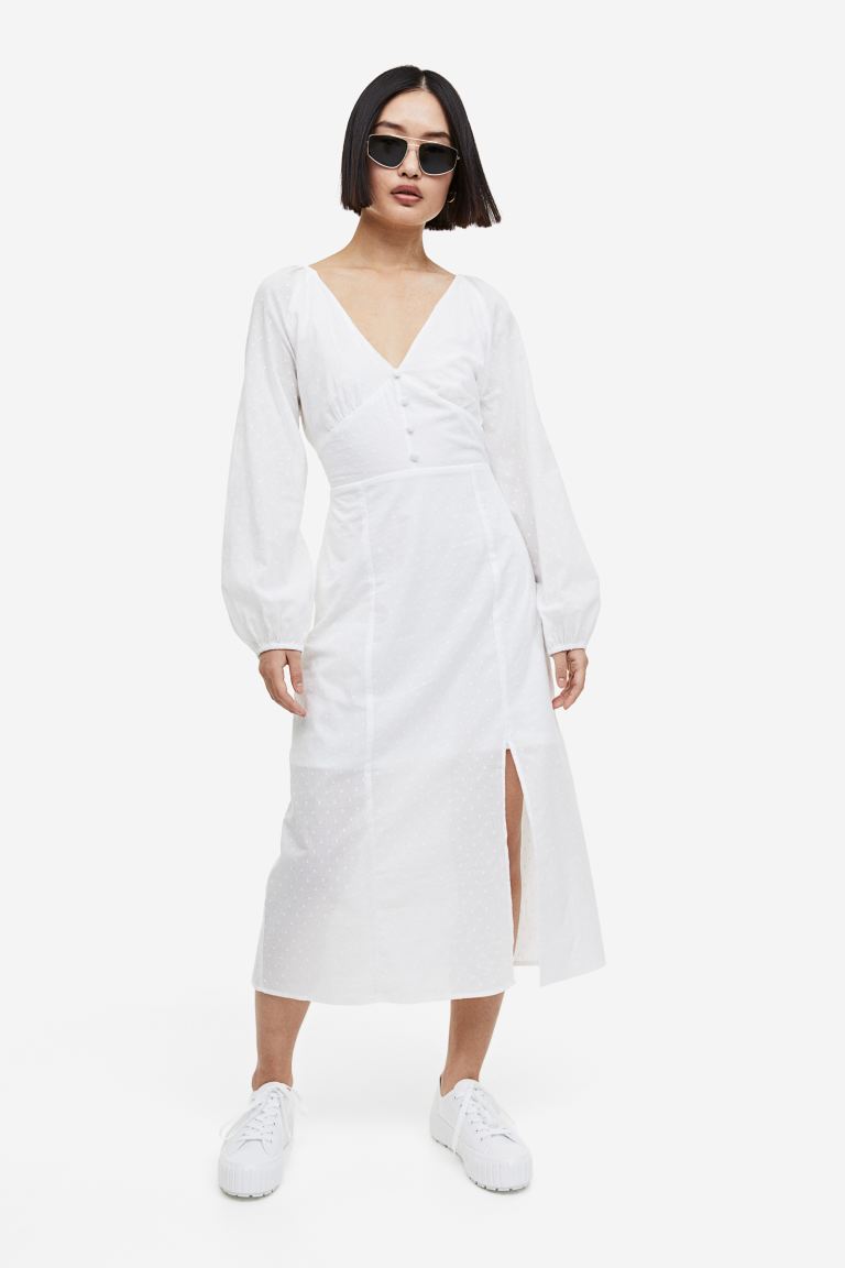 Платье с объемными рукавами H&M