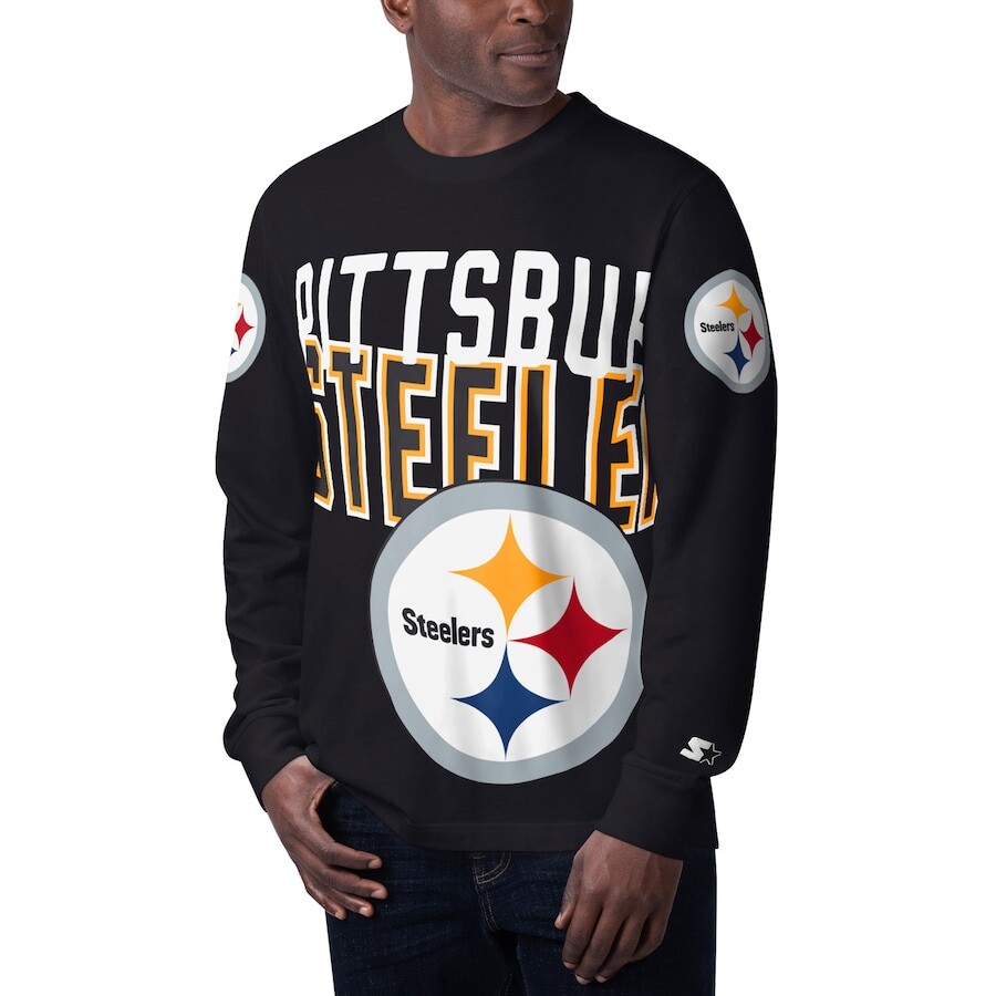 

Футболка с длинным рукавом Starter Pittsburgh Steelers, черный