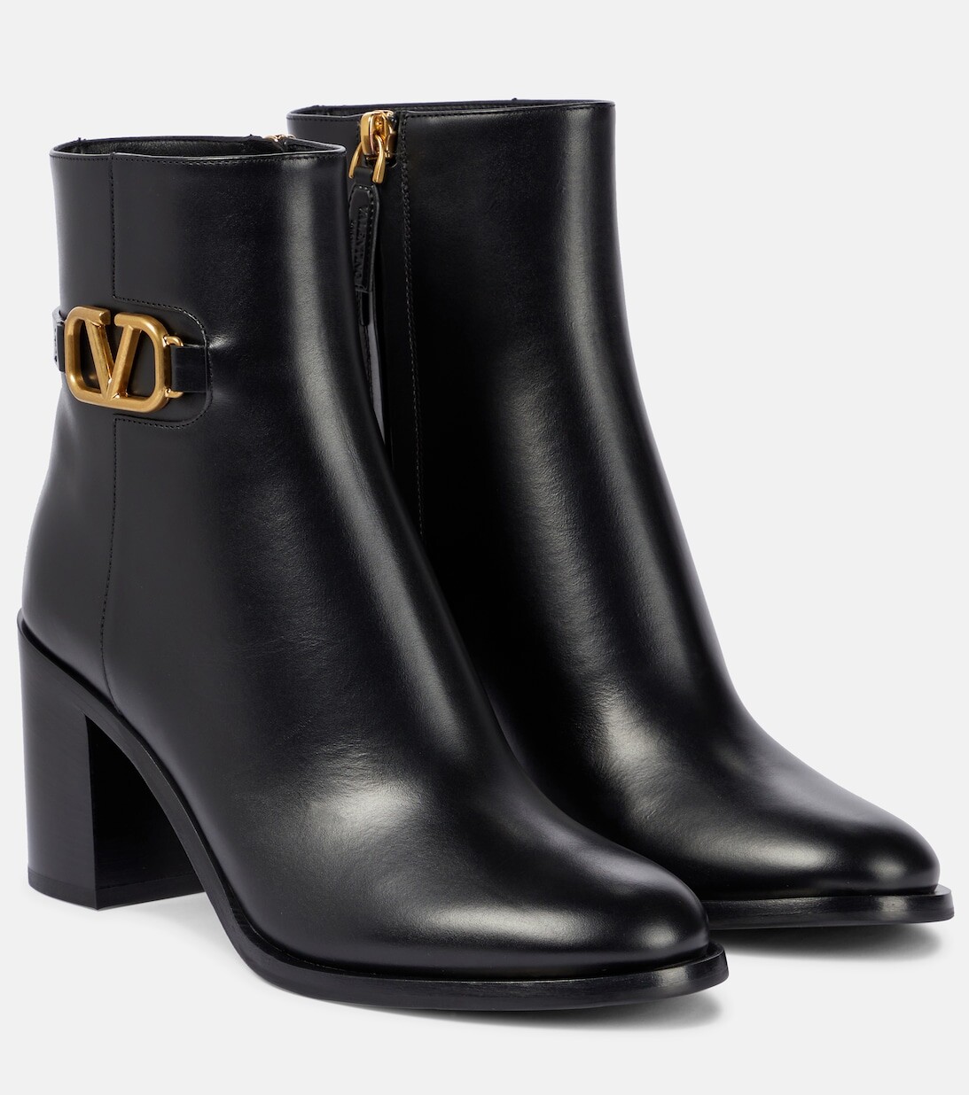 

Кожаные ботильоны с логотипом VLOGO Valentino Garavani, черный