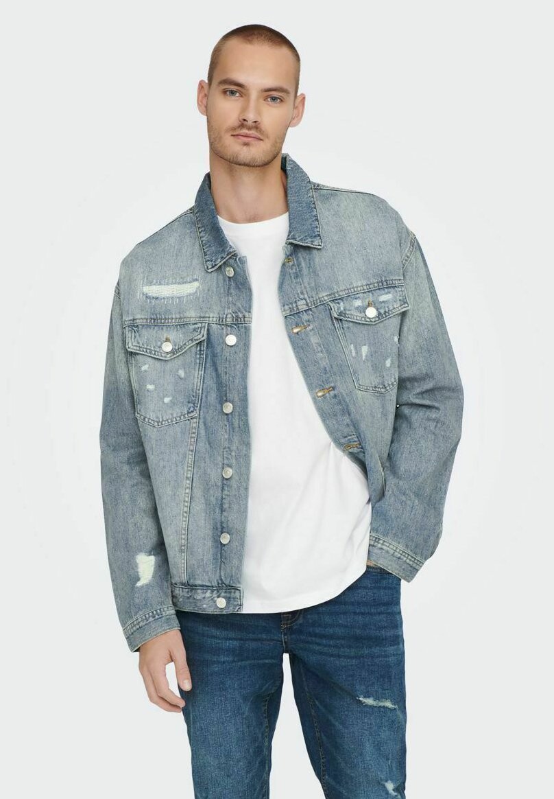 

Джинсовая куртка Only & Sons, синий деним