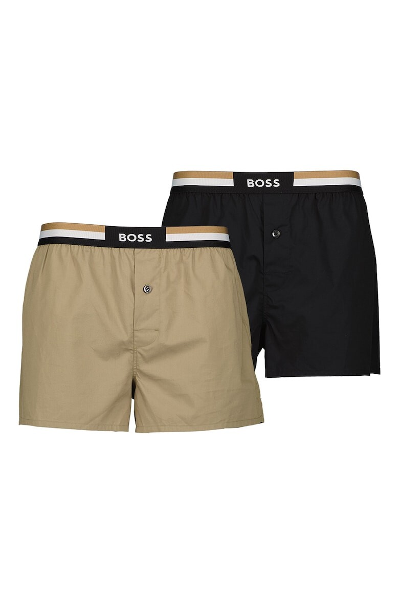 

Боксеры с логотипом на поясе - 2 пары Boss, черный
