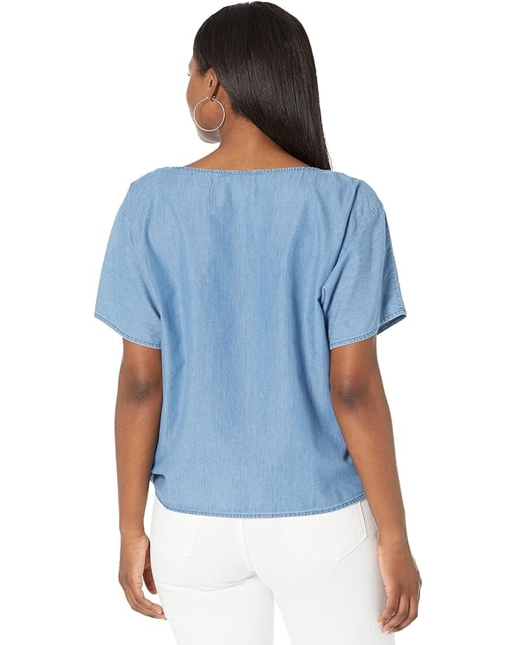 

Топ Michael Kors Tencel Side-Tie Top, цвет Light Cadet Wash