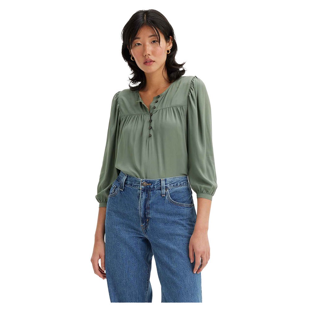 Блуза Levi´s Halsey 3/4, зеленый блуза levi s размер m голубой