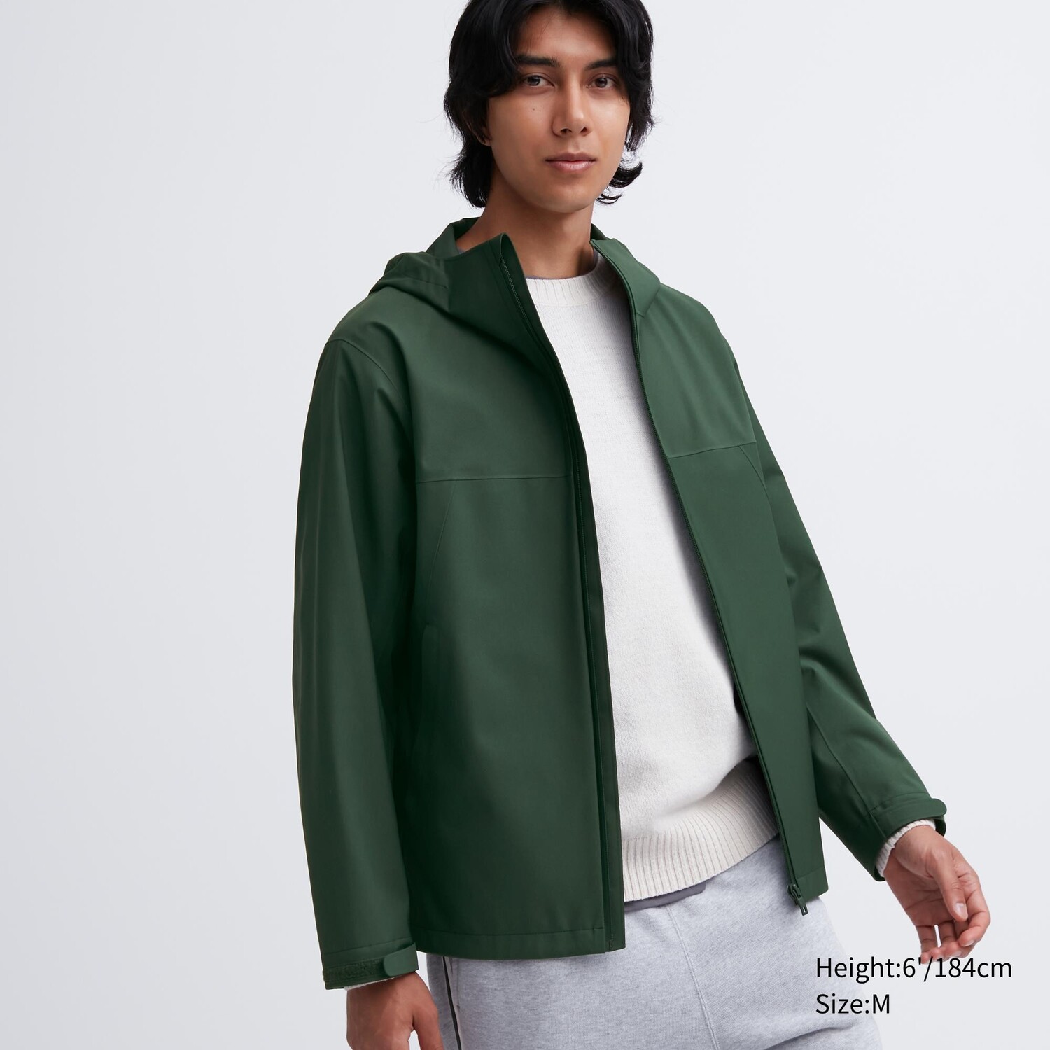 

Парка Blocktech 3D Cut Uniqlo, оливковый, Зеленый