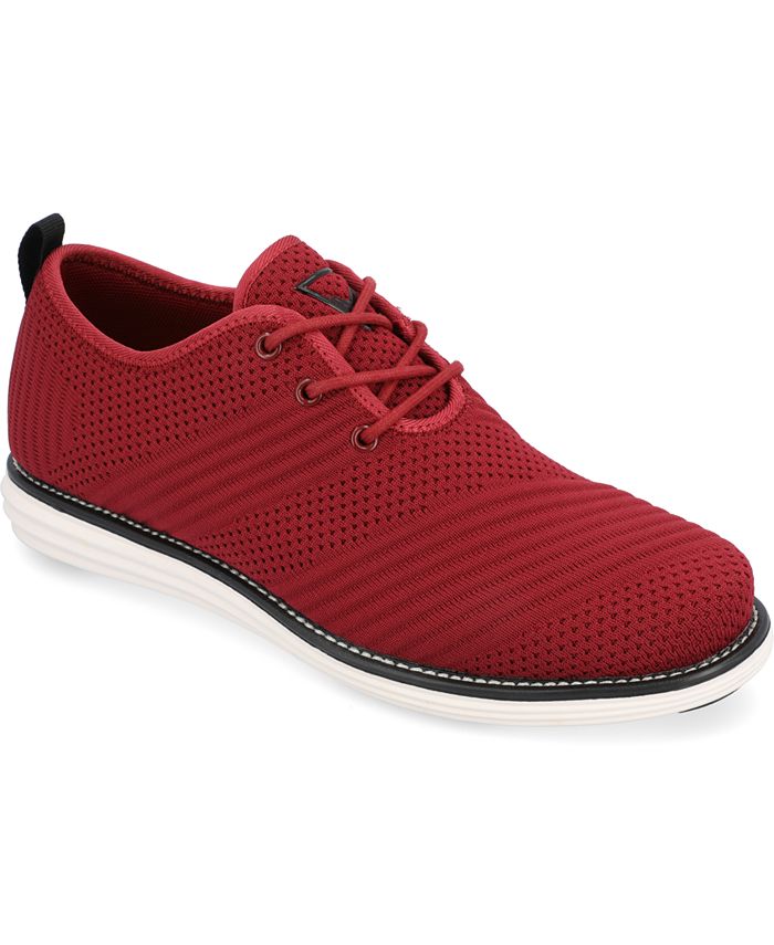 Мужские модельные туфли Novak широкой ширины Tru Comfort из пенопласта со шнуровкой и круглым носком Vance Co., красный