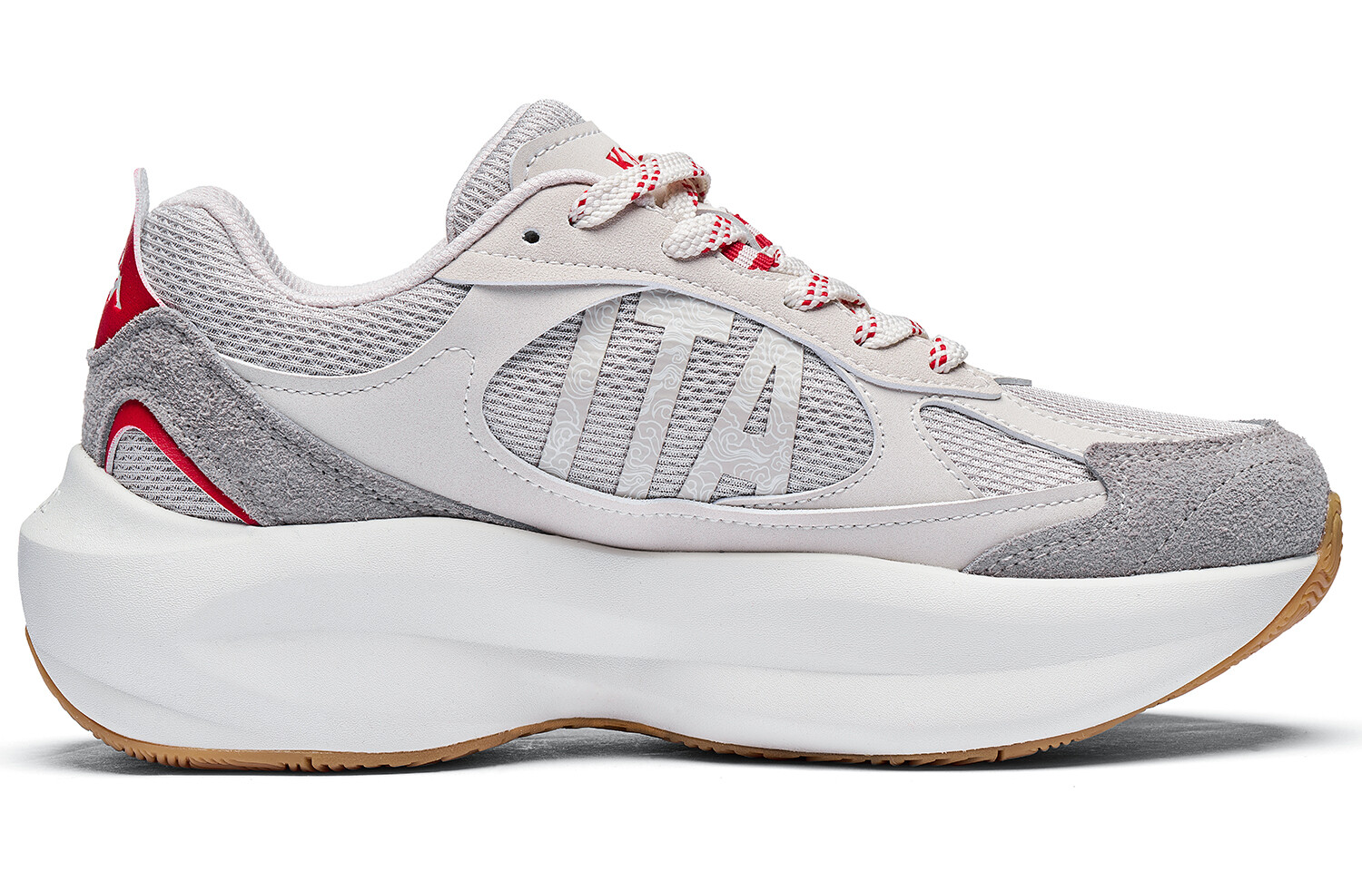 

Кроссовки Kappa Chunky Sneakers Unisex Low-top Gray/Red, красный