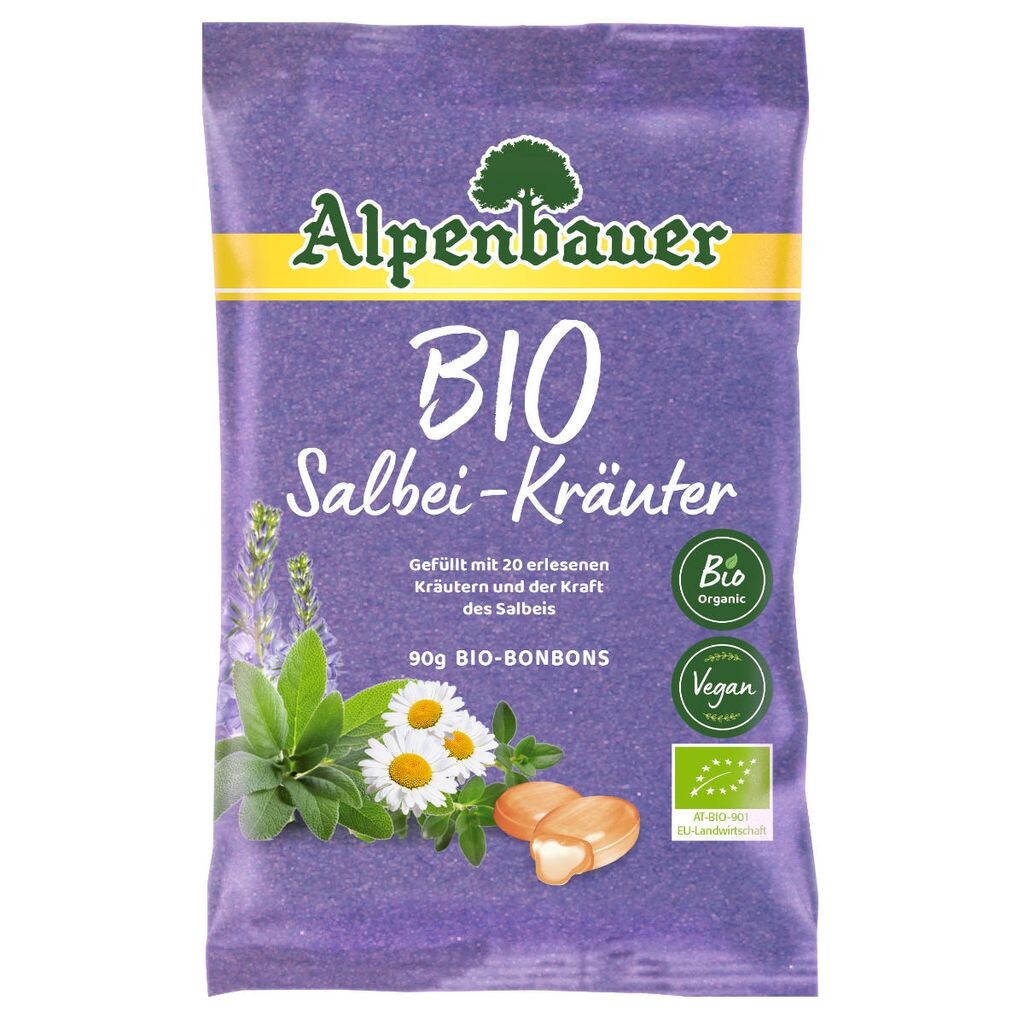 

Alpenbauer органические травяные конфеты с шалфеем диким шалфеем без лактозы 90г Bavarian Sweets