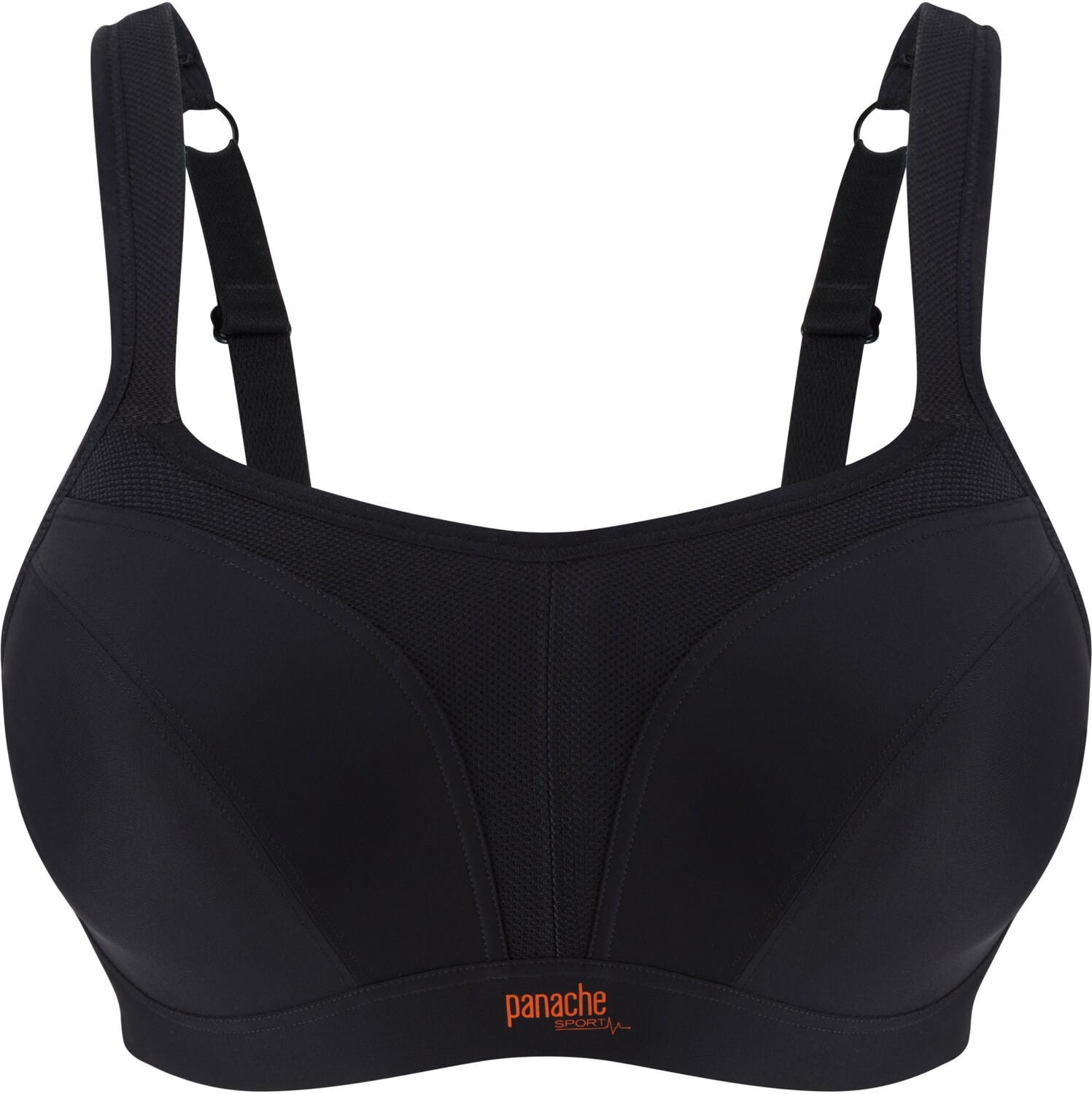 

Спортивный бюстгальтер с прошивкой Panache Sport, черный