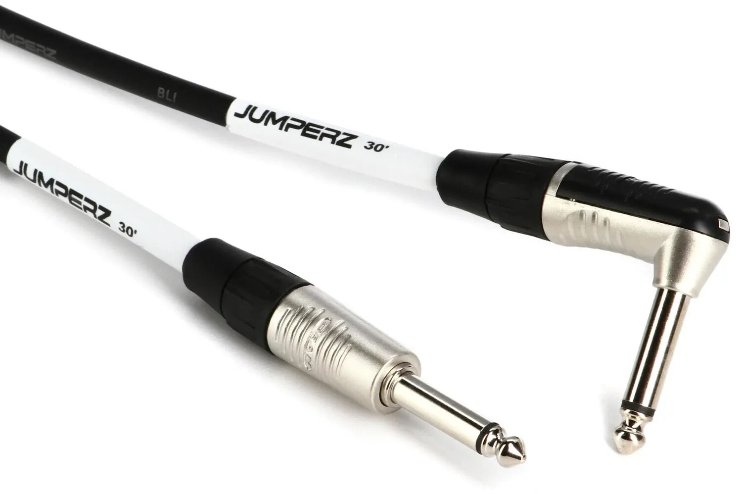 

JUMPERZ JBI-30RA Blue Line, прямой и угловой инструментальный кабель — 30 футов
