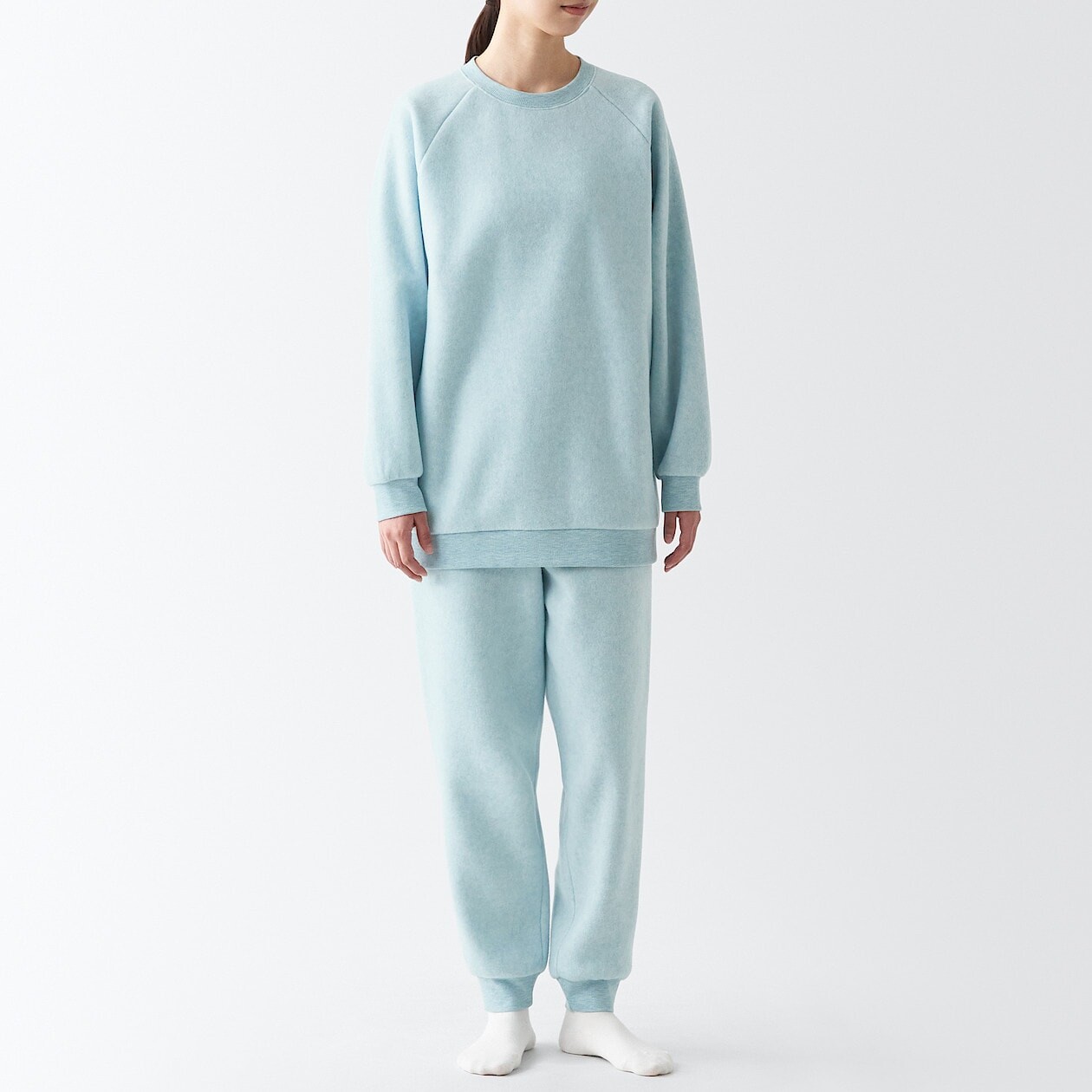 

Комплект домашней одежды из гладкого флиса MUJI, бледно-зеленый