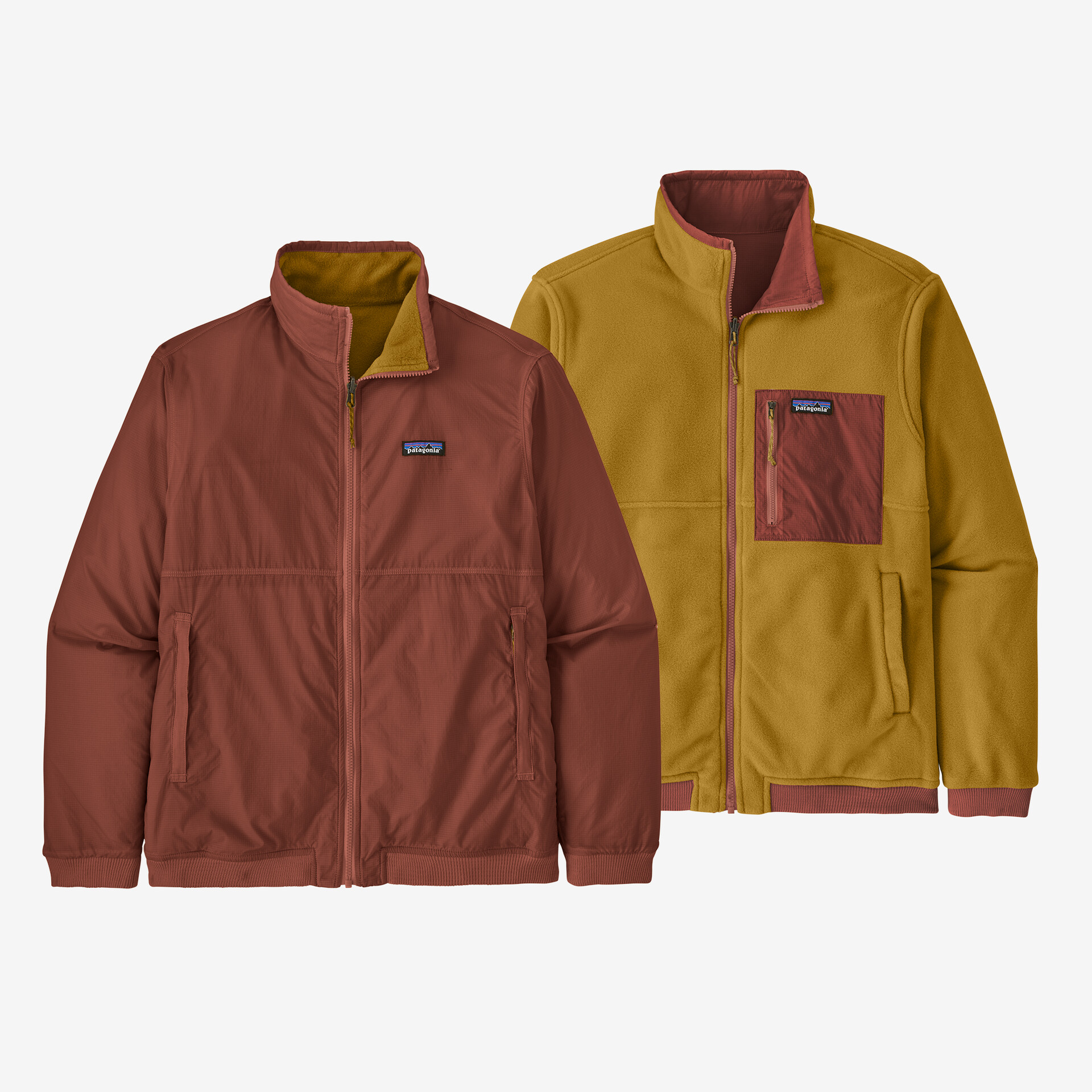 Мужская двусторонняя куртка Microdini Patagonia, красный