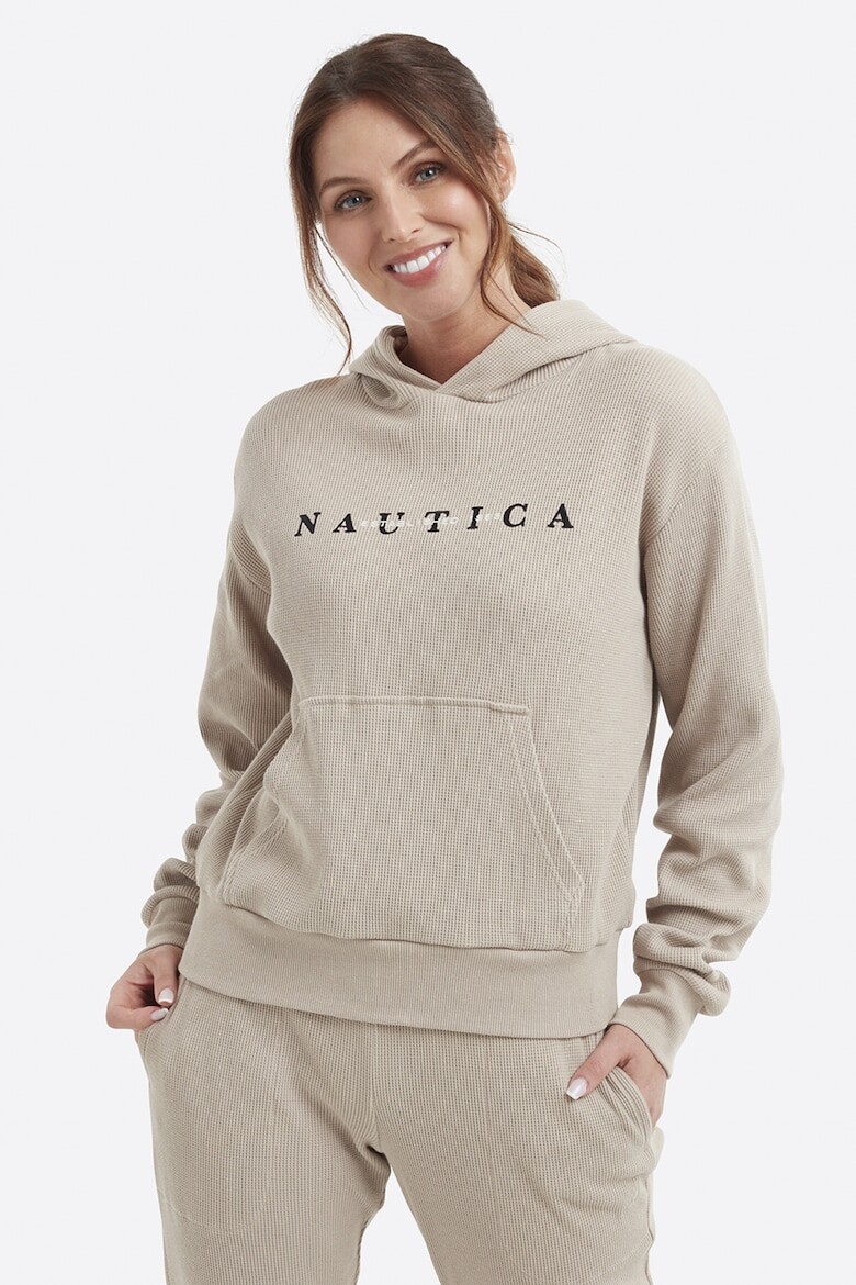 

Толстовка Luna с логотипом и карманом-кенгуру Nautica, коричневый