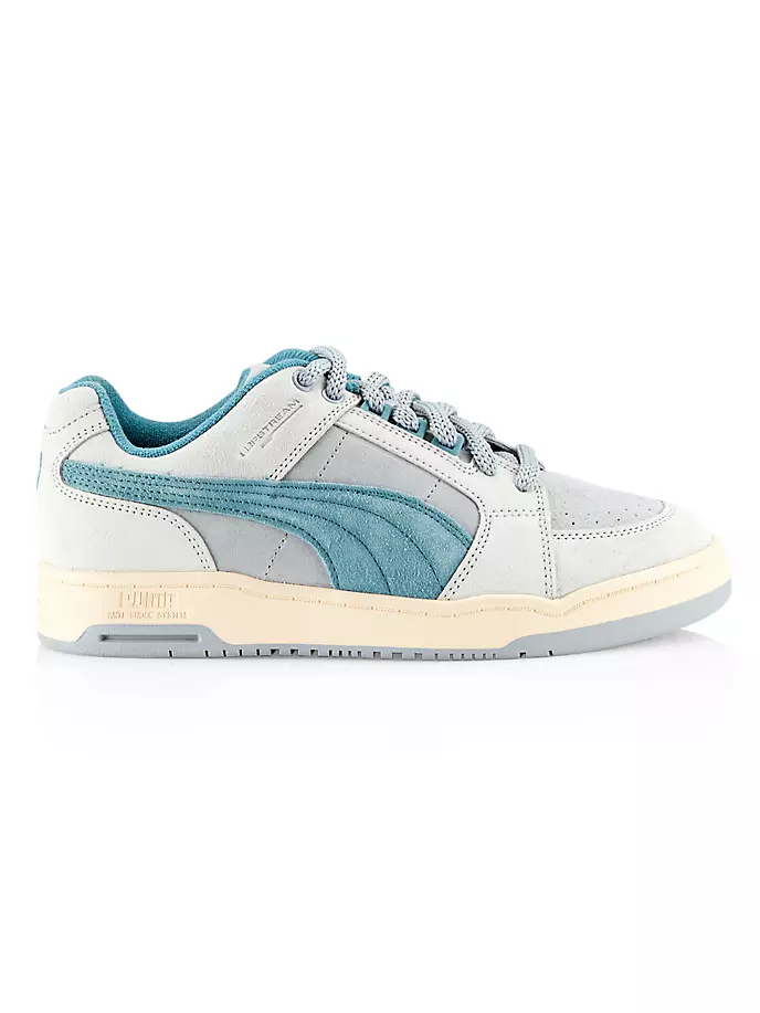 

Замшевые низкие кеды Slipstream Puma, цвет cool grey chestnut brown