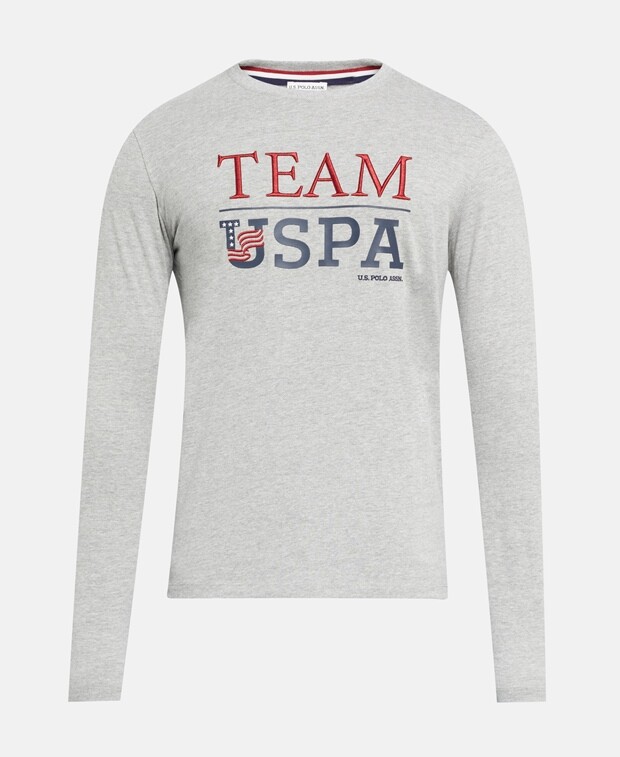 

Топ с длинными рукавами U.S. Polo Assn., светло-серый