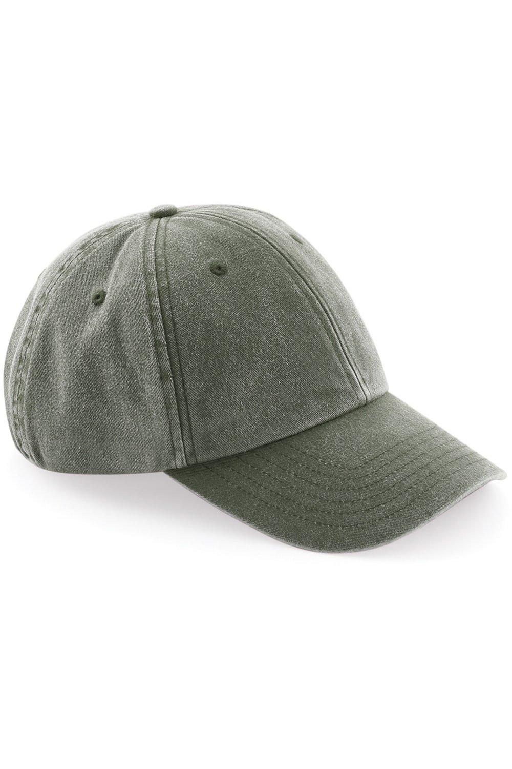 Низкопрофильная винтажная кепка в джинсовом стиле Beechfield, зеленый