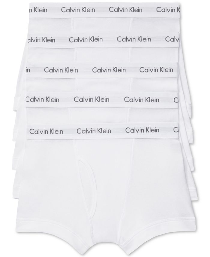 

Мужская 5-Пк. Классическое нижнее белье из хлопка из хлопка Calvin Klein, белый