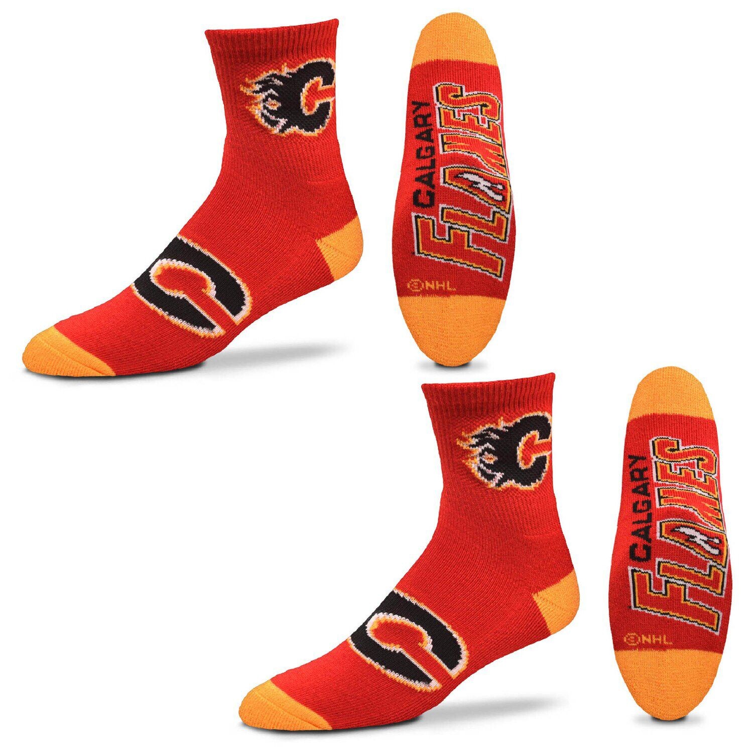 

Набор из двух женских носков длиной в четверть длины Calgary Flames