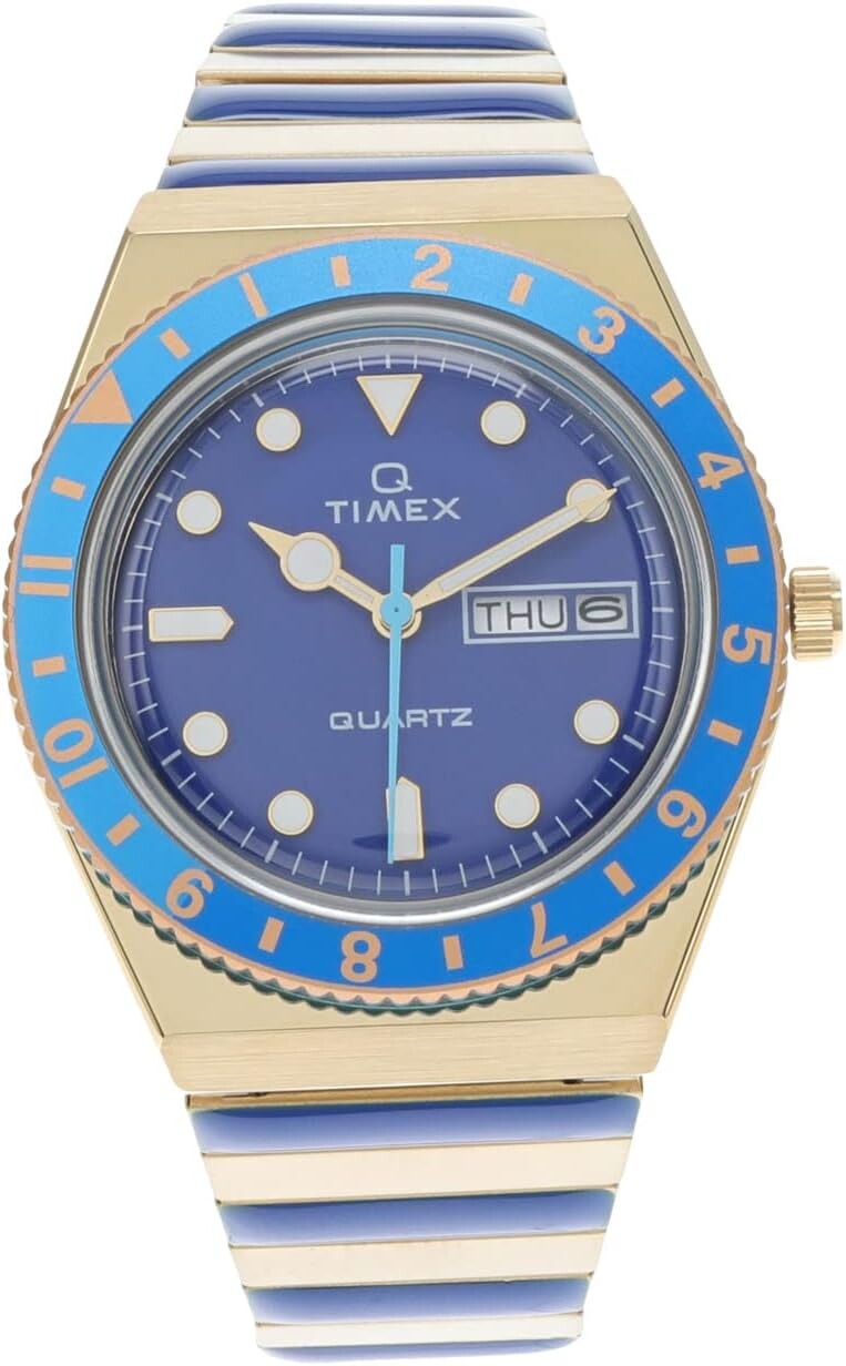 

Часы 36 mm Q Malibu Timex, цвет Rose Gold/Green