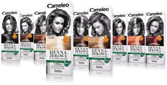 Травяная хна для окрашивания волос №5,6 красно-коричневый, 75 г Delia Cosmetics, Cameleo