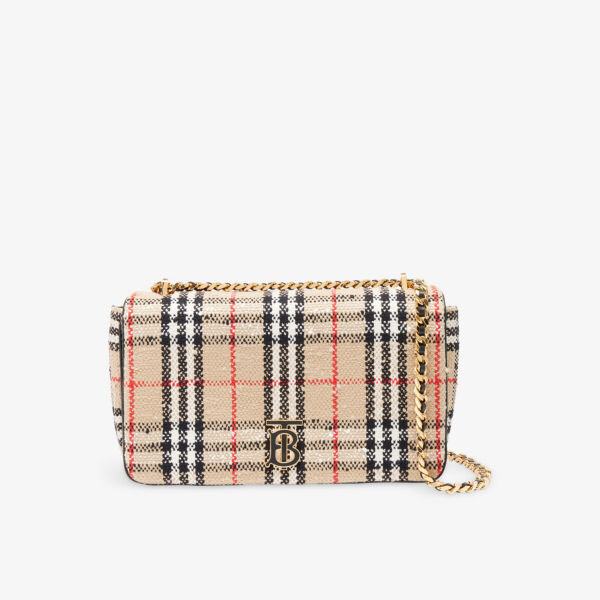 

Сумка на плечо Lola среднего размера из смесового хлопка Burberry, бежевый