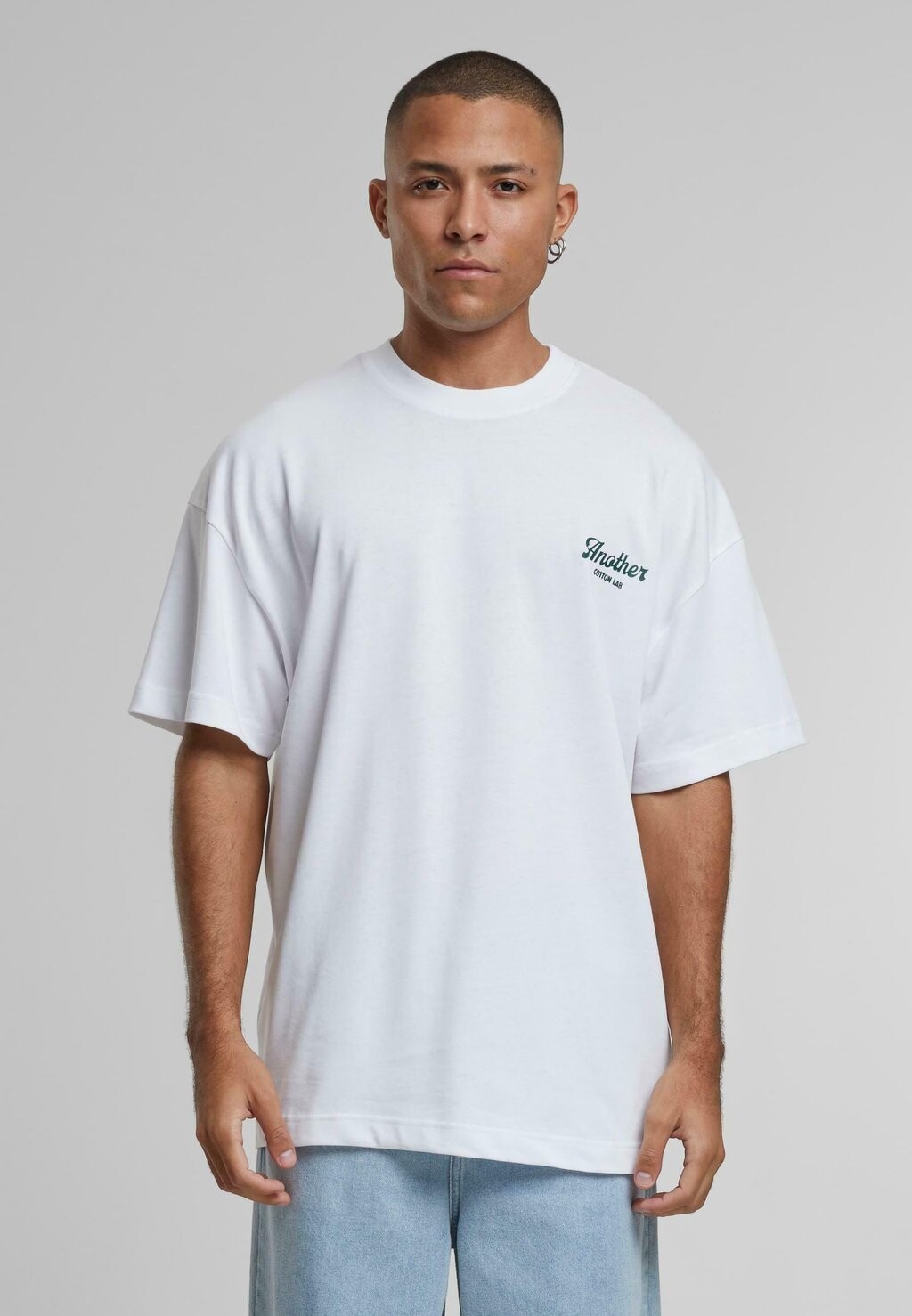 

Футболка с принтом OVERSIZE Another Cotton Lab, белый