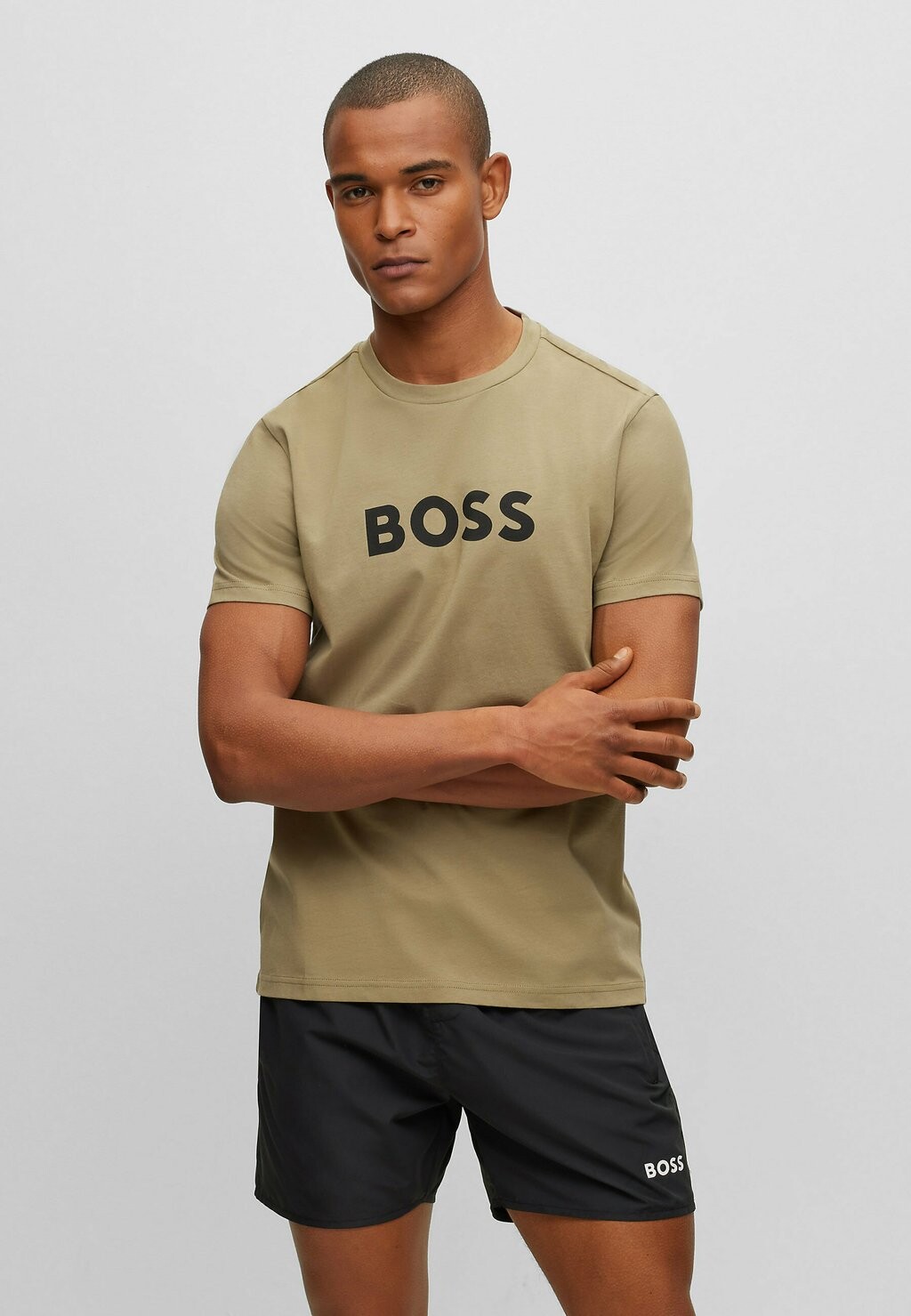 

Футболка с принтом BOSS, светло-зеленый