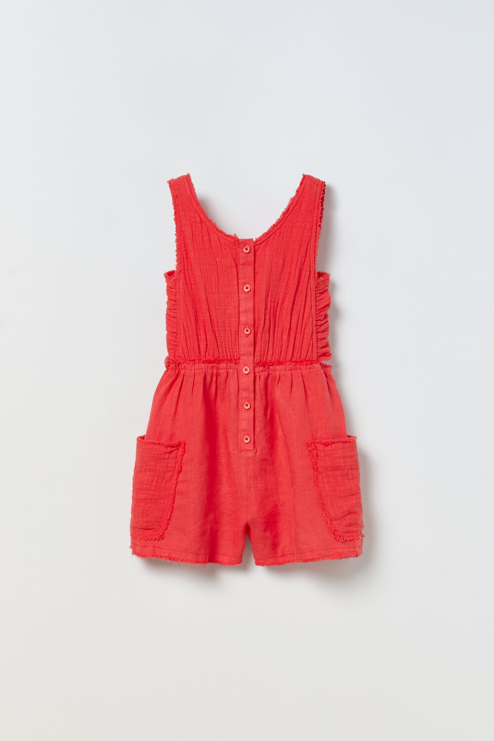 

Короткий контрастный комбинезон Zara, красный
