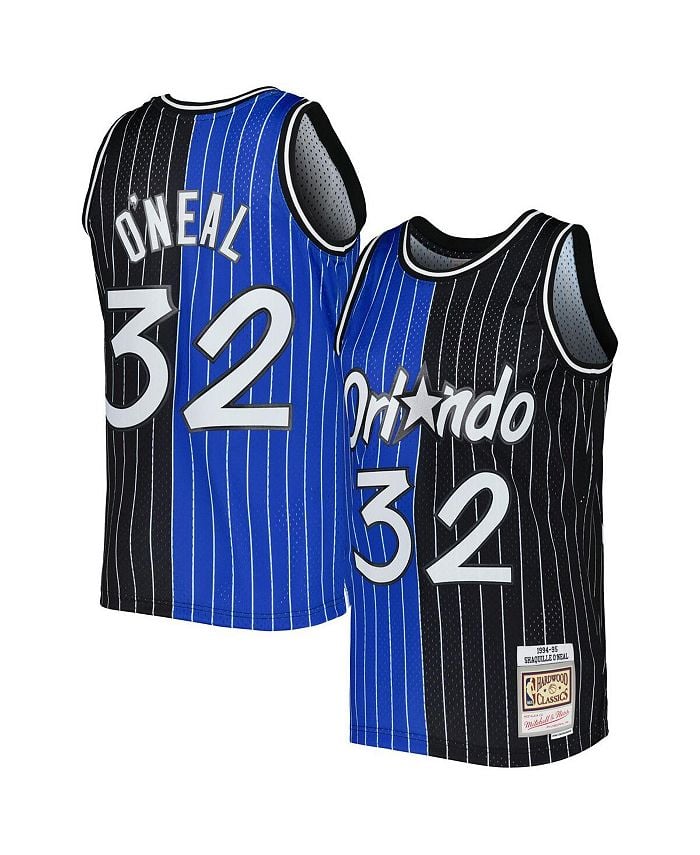 

Мужское джерси Shaquille O'Neal Blue, Black Orlando Magic Hardwood Classics 1994-95 Split Swingman Mitchell & Ness, синий