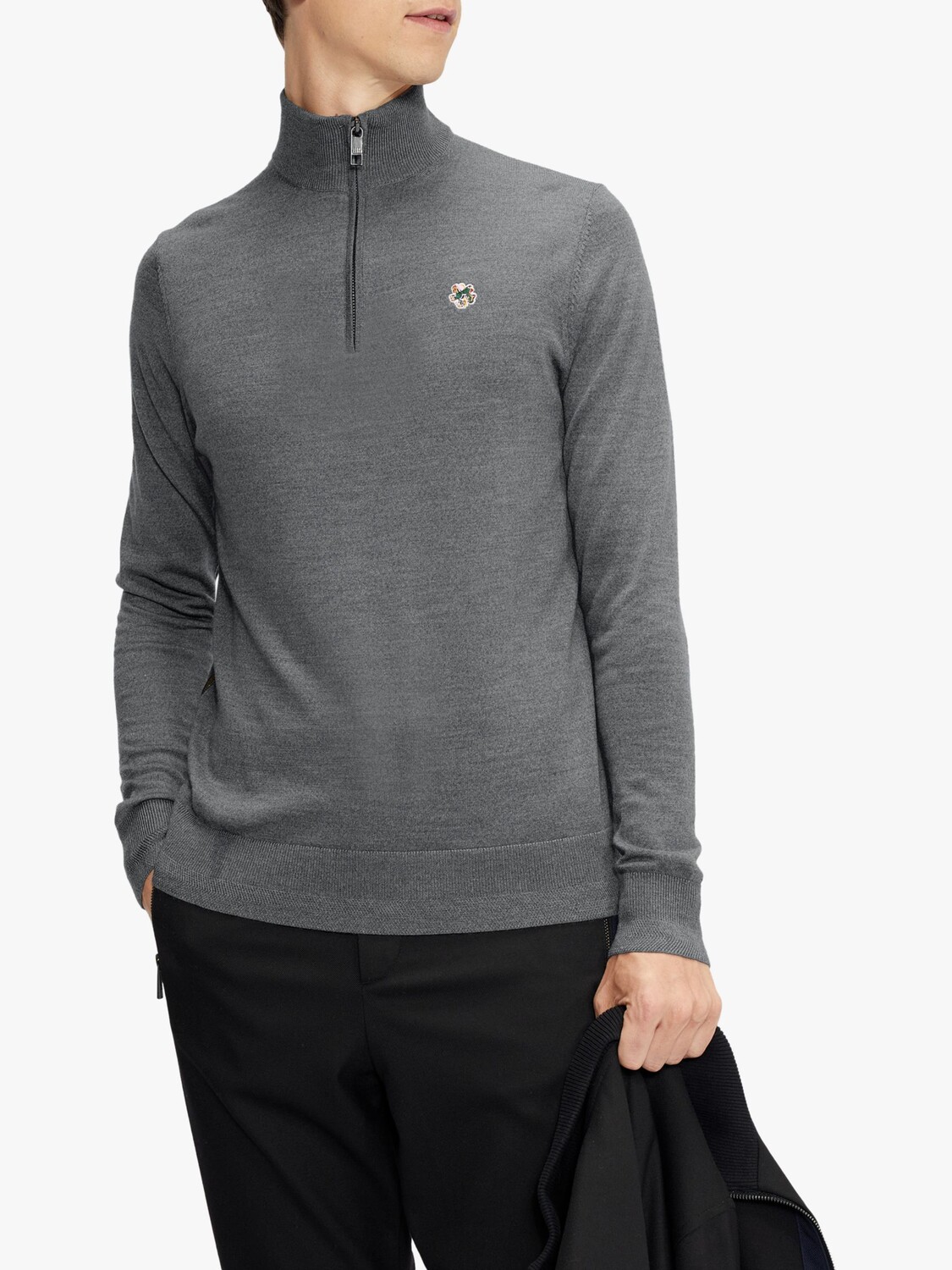 

Джемпер с полумолнией до половины Ted Baker Tooting, темно-серый