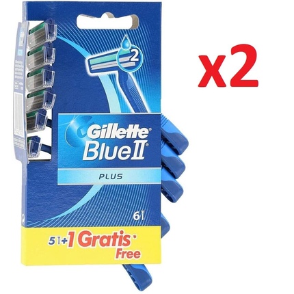 Мужские одноразовые бритвы Blueii Plus 5+1, Gillette цена и фото