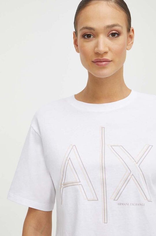 

Хлопковая футболка Armani Exchange, белый