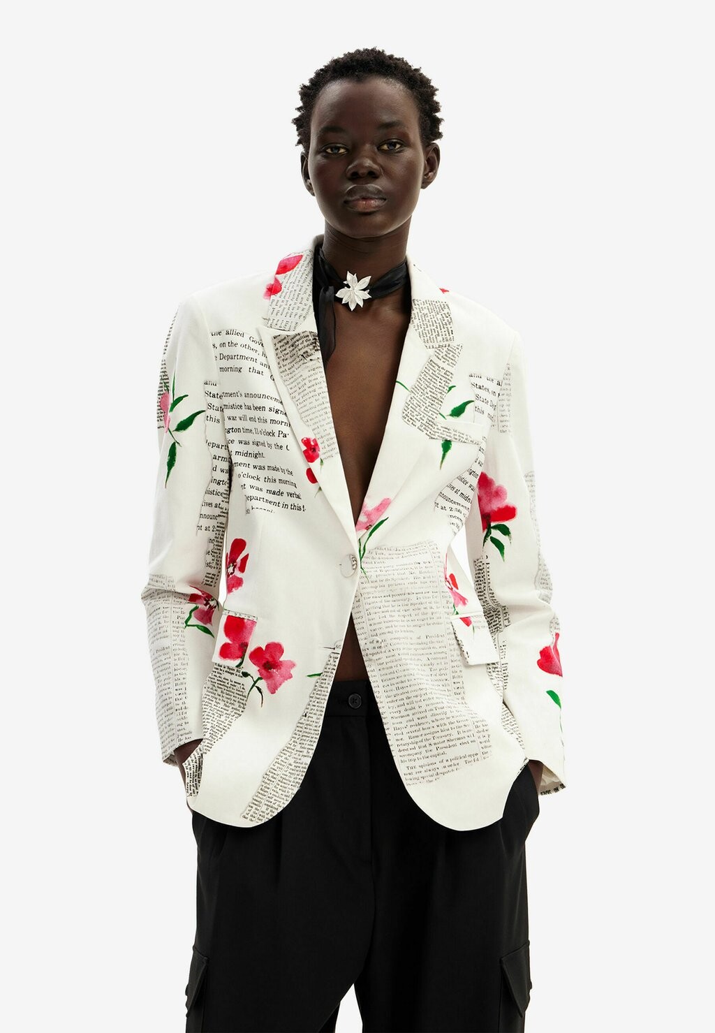 

Блейзер Floral Text Desigual, белый