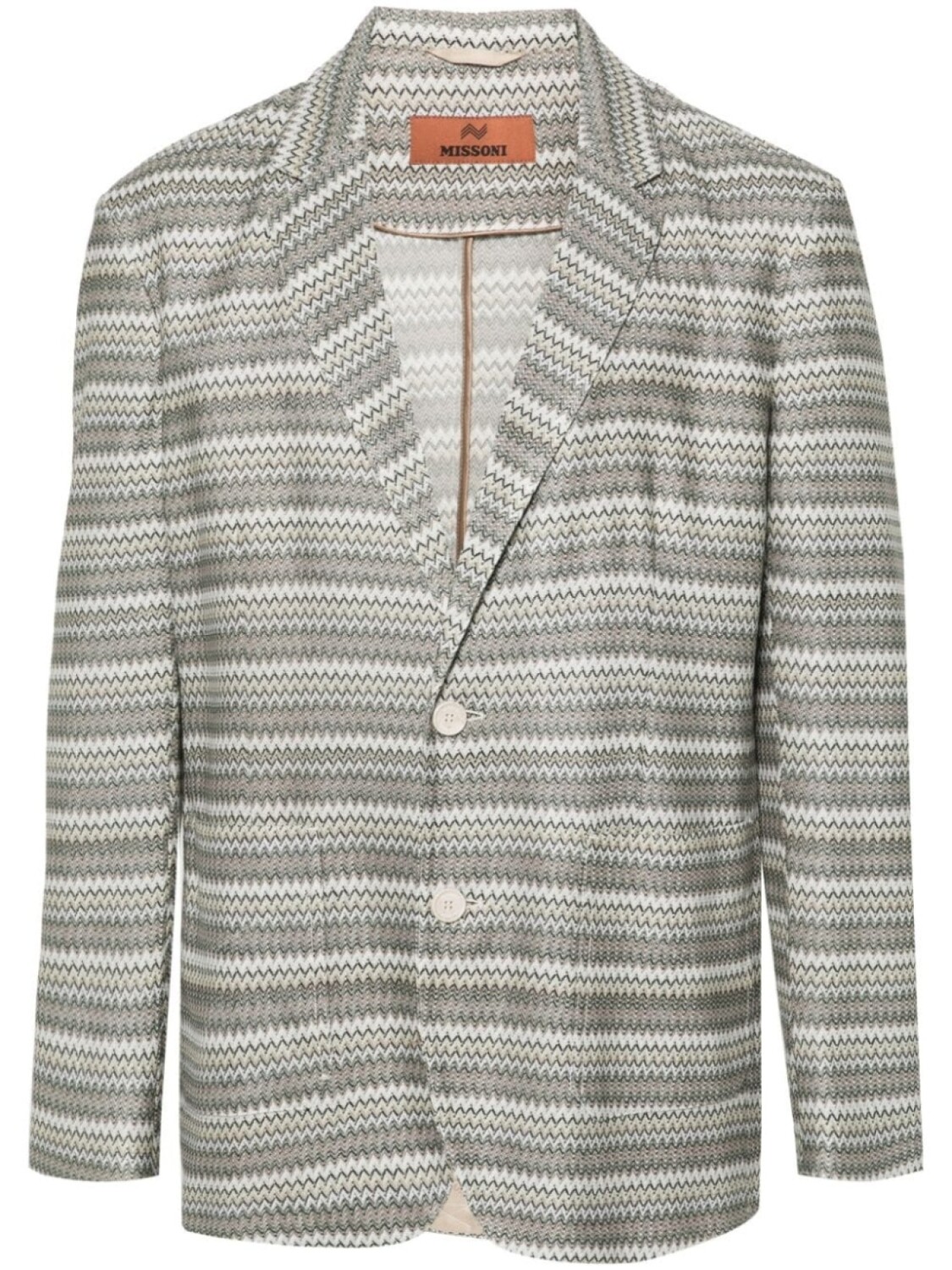 

Missoni пиджак с узором зигзаг, нейтральный цвет