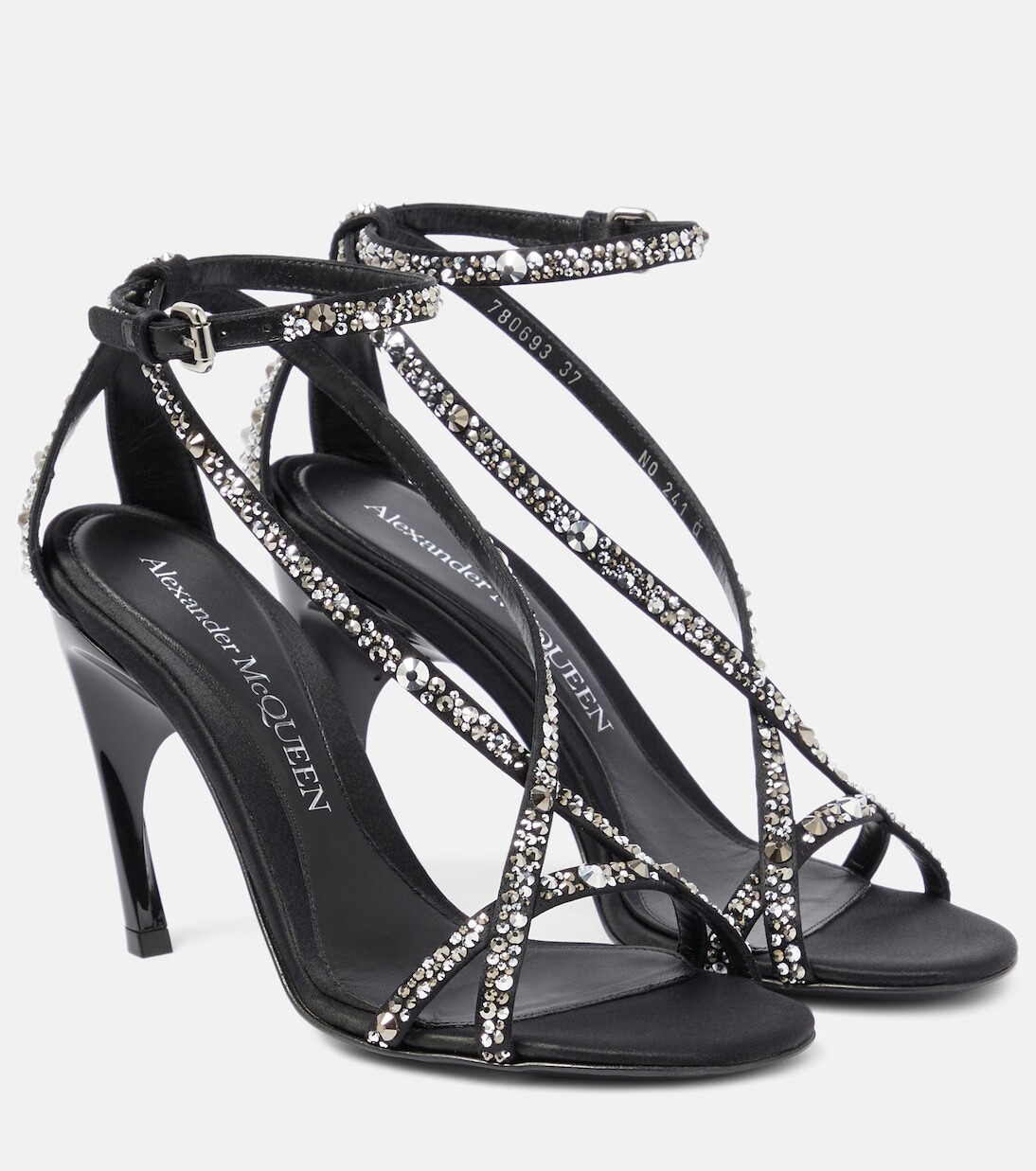 

Босоножки с декором twisted armadillo Alexander Mcqueen, черный
