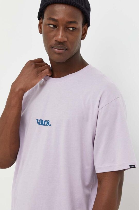 

Хлопковая футболка Vans, фиолетовый