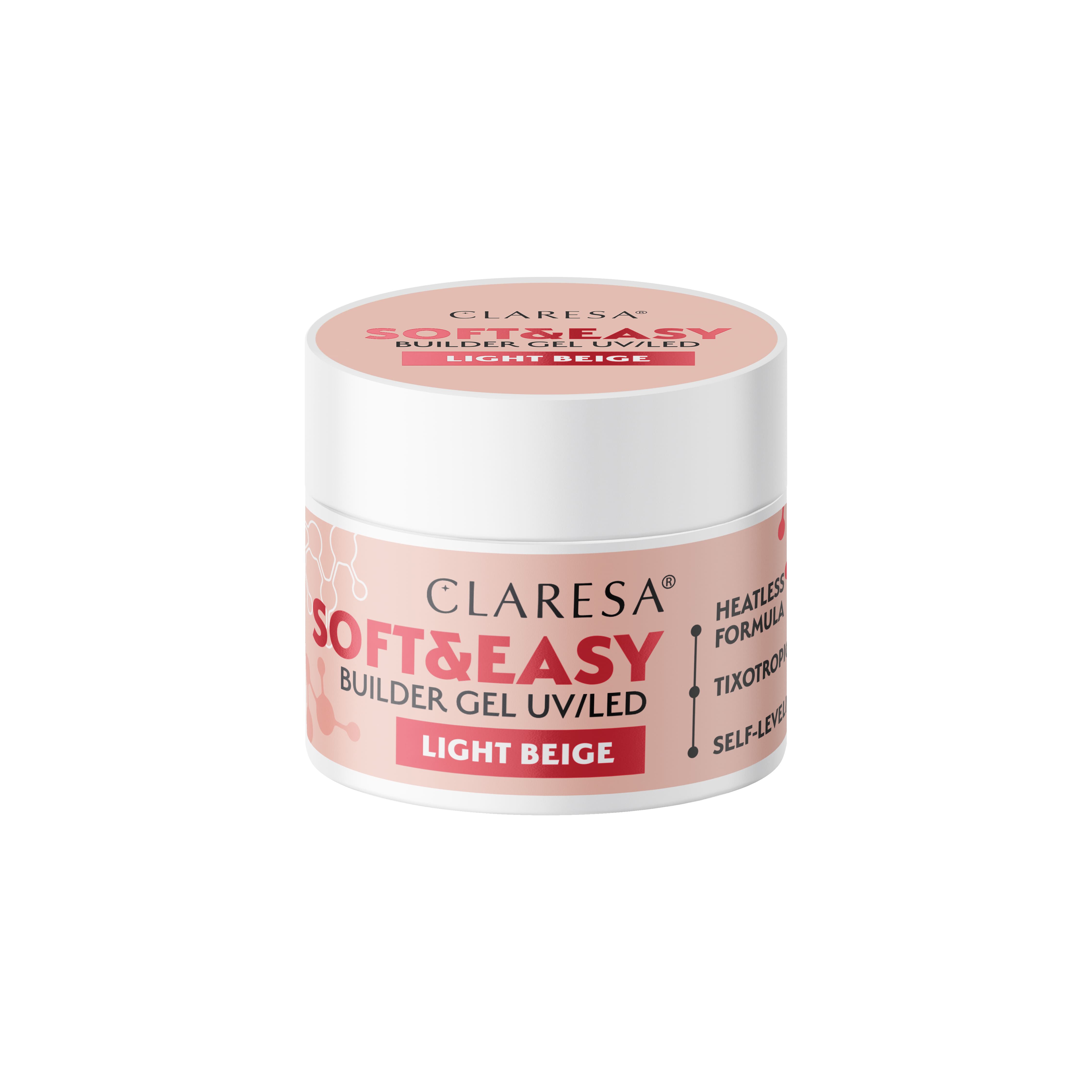 

Гель для наращивания ногтей светло-бежевый Claresa Soft&Easy, 12 гр